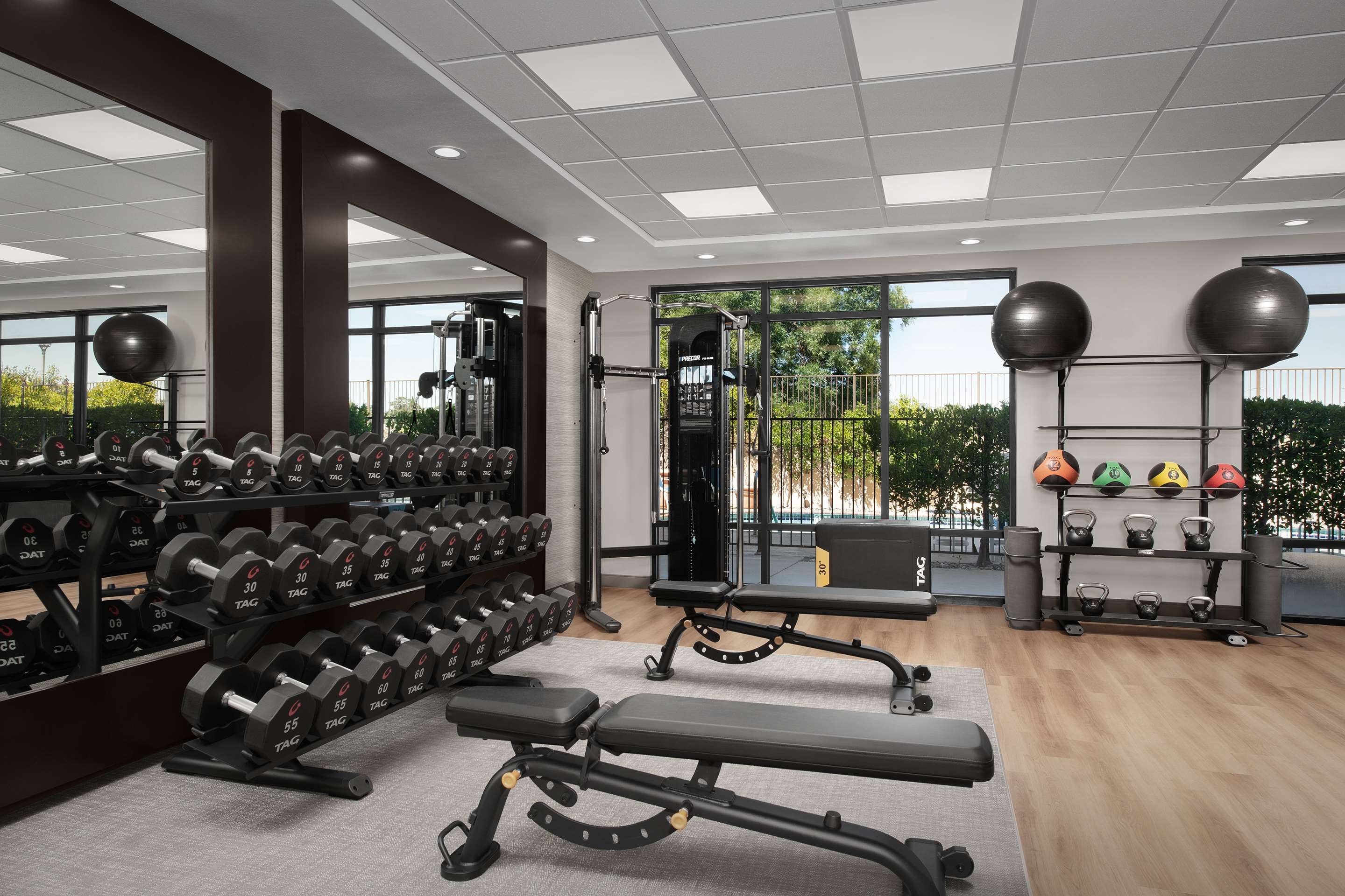 Health club fitness center gym | Hampton Inn & Suites Paso Robles