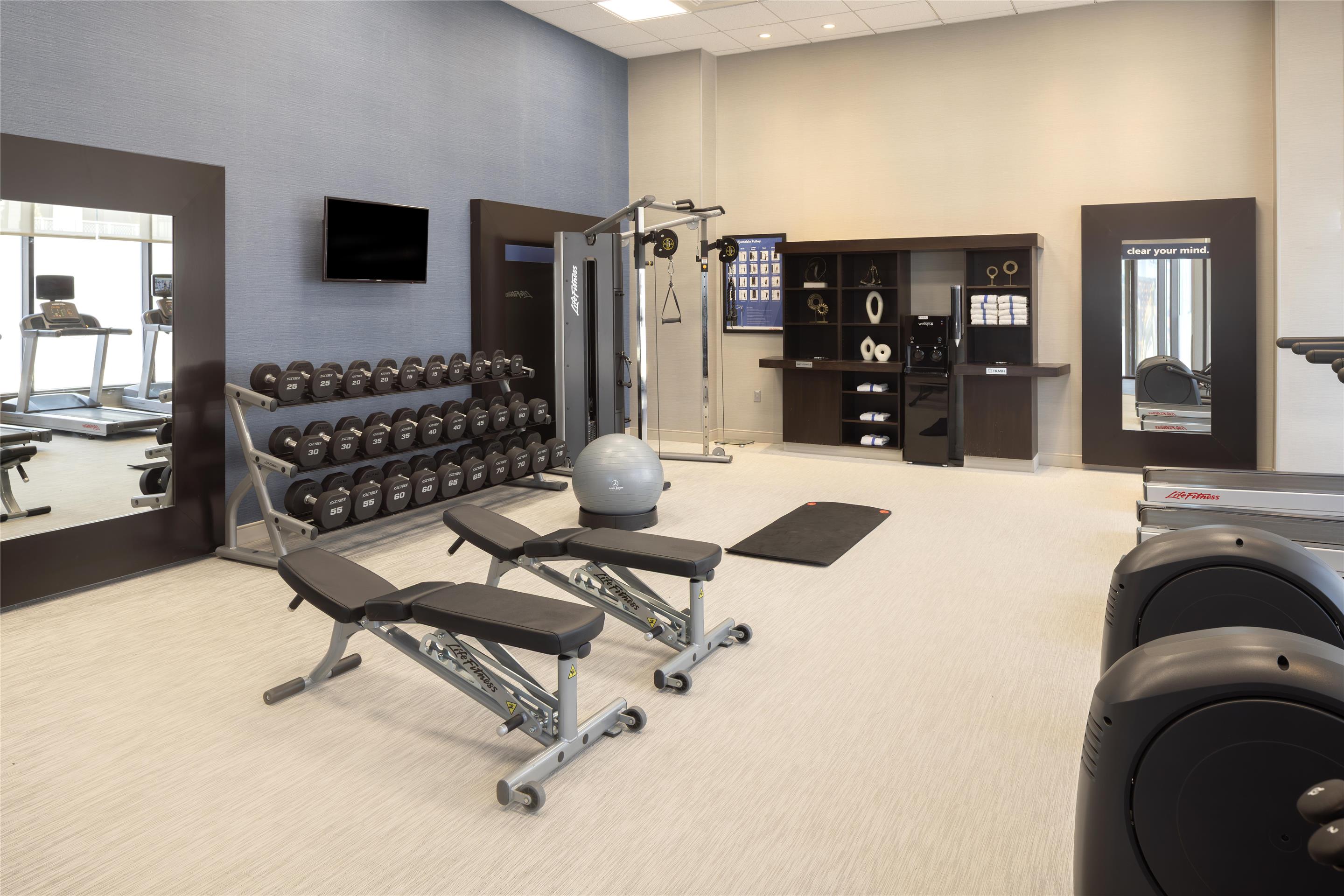 Health club fitness center gym | Hampton Inn & Suites Portsmouth Downtown