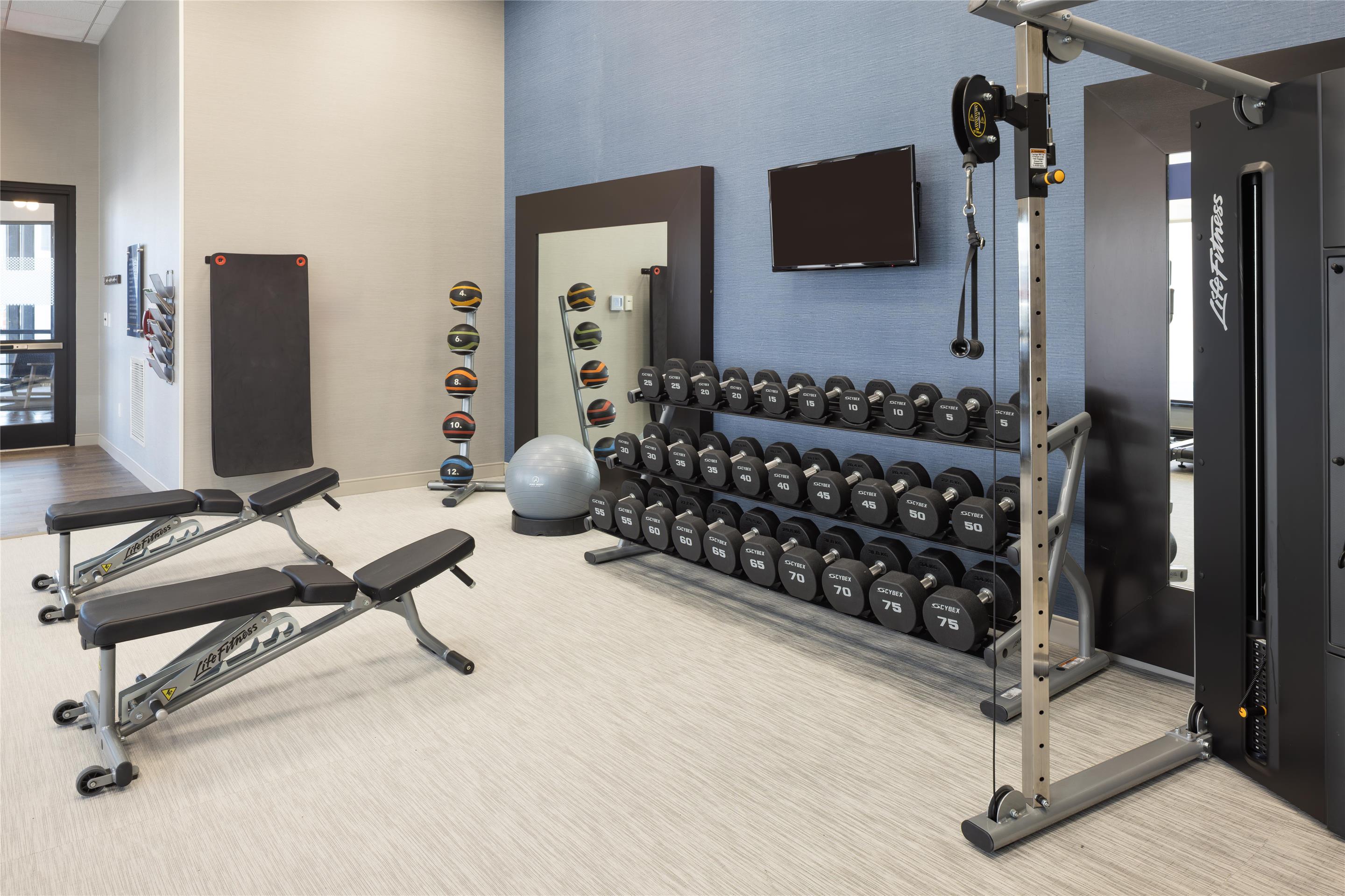 Health club fitness center gym | Hampton Inn & Suites Portsmouth Downtown