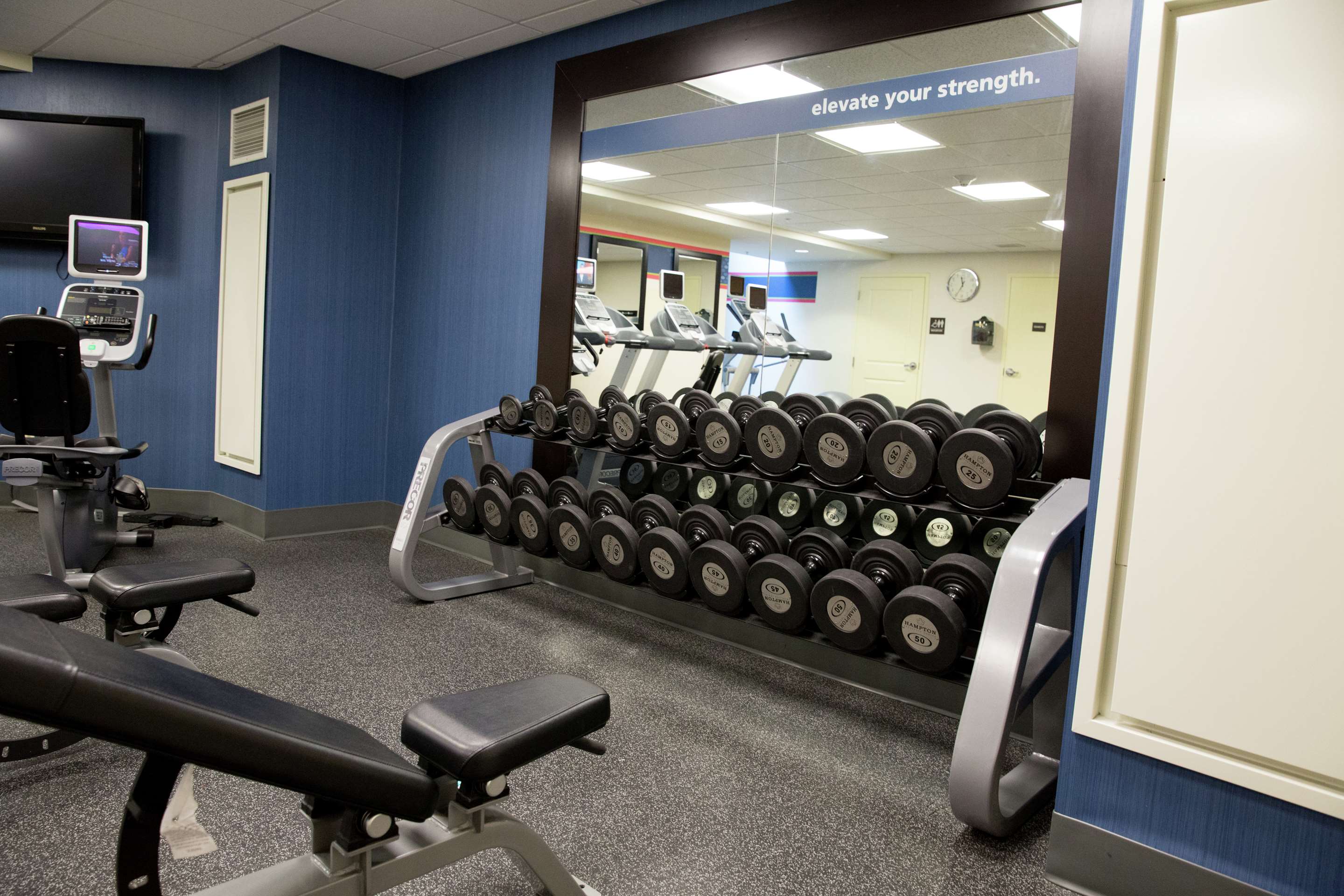 Health club fitness center gym | Hampton Inn & Suites Providence Downtown
