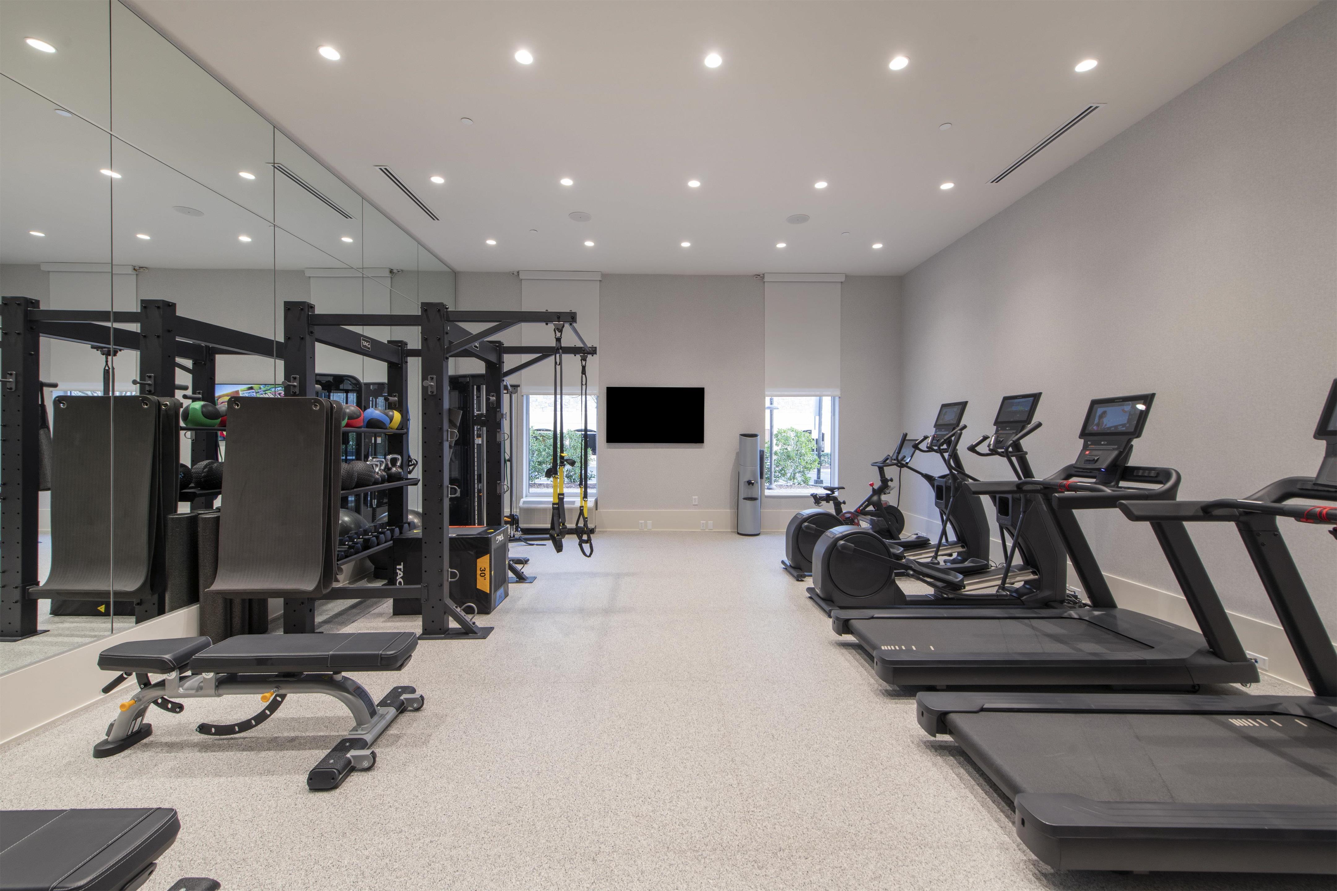 Health club fitness center gym | Hampton Inn & Suites Raleigh-Durham Airport-Brier Creek