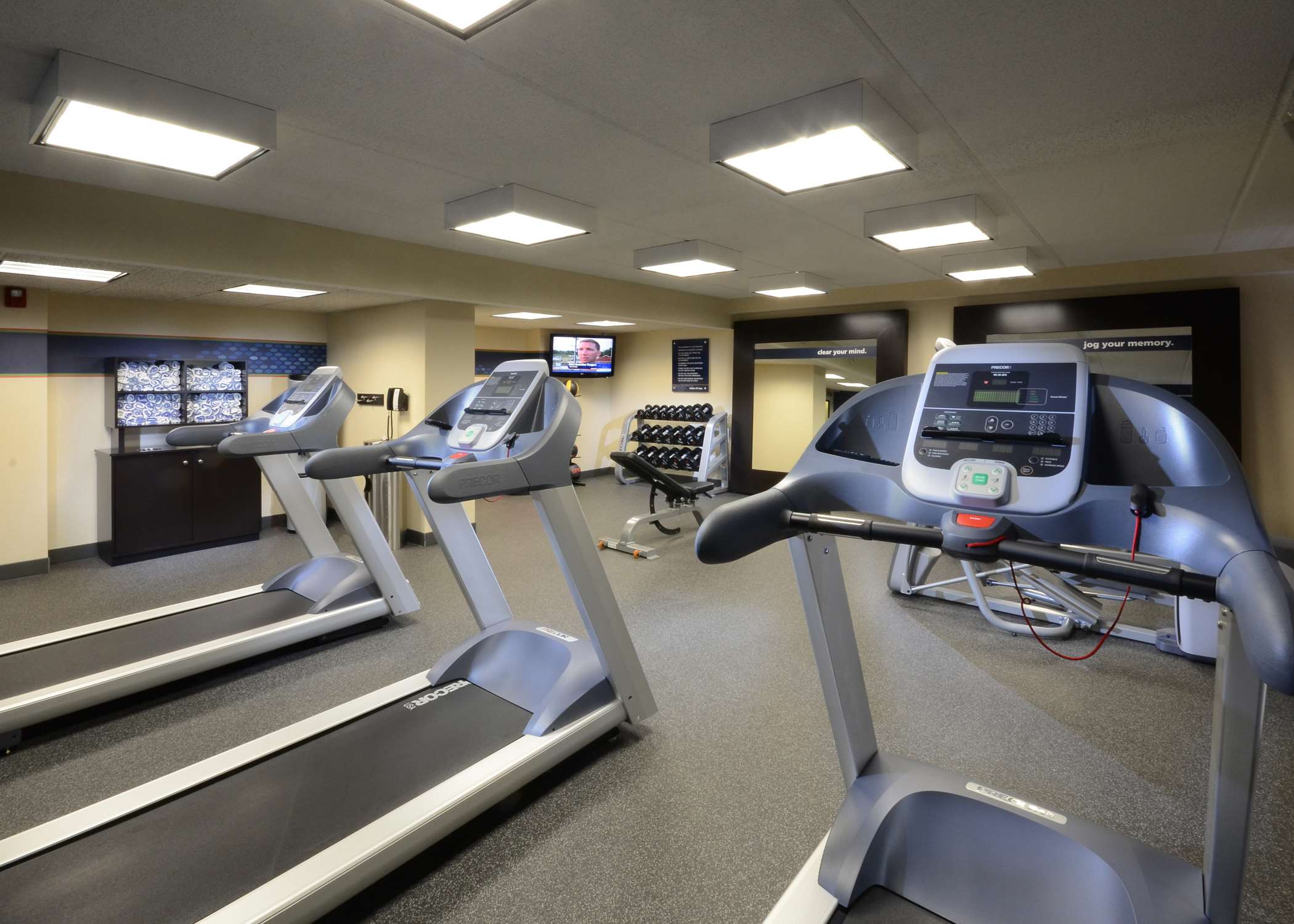 Health club fitness center gym | Hampton Inn Raleigh-Durham Airport