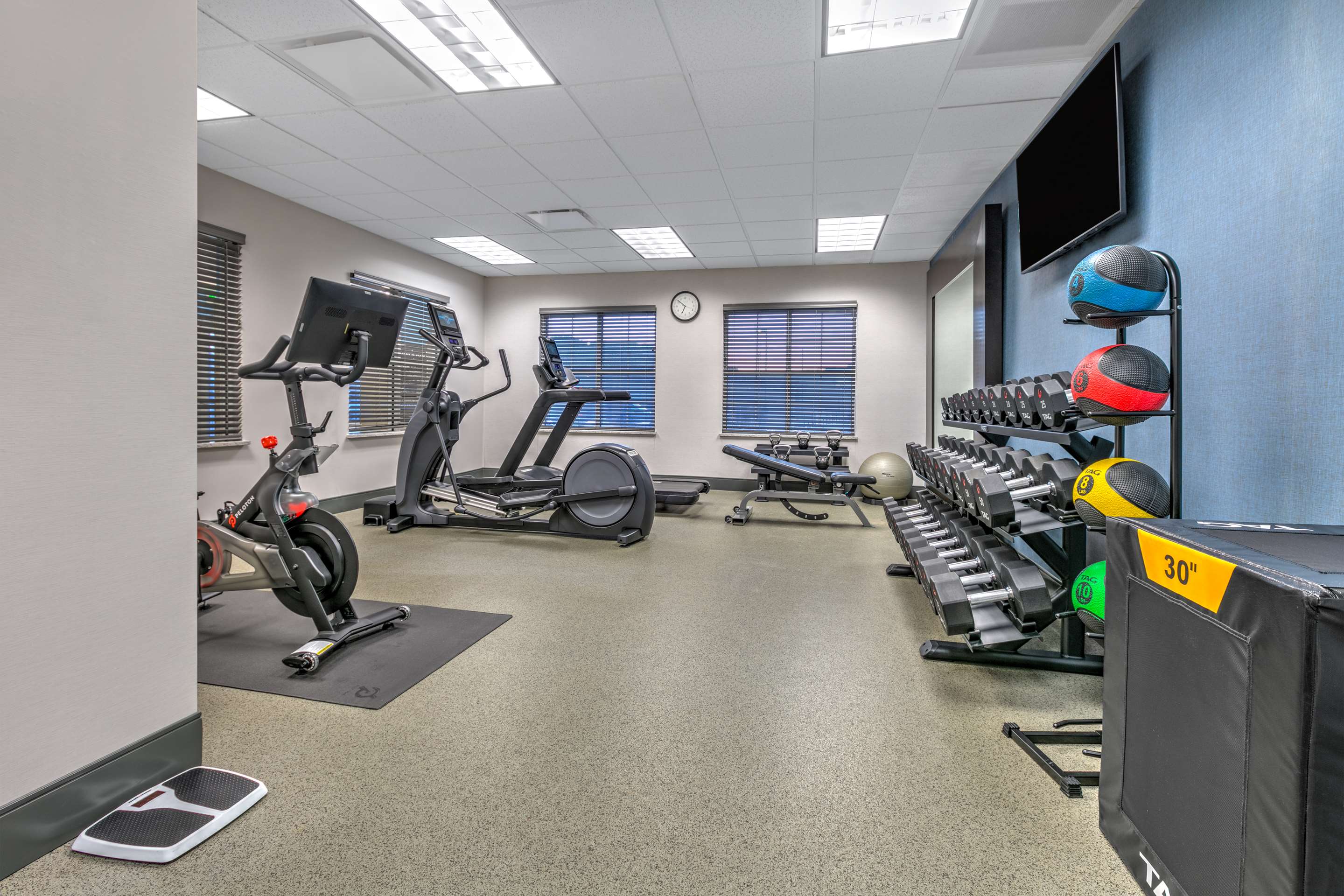 Health club fitness center gym | Homewood Suites by Hilton Rock Springs