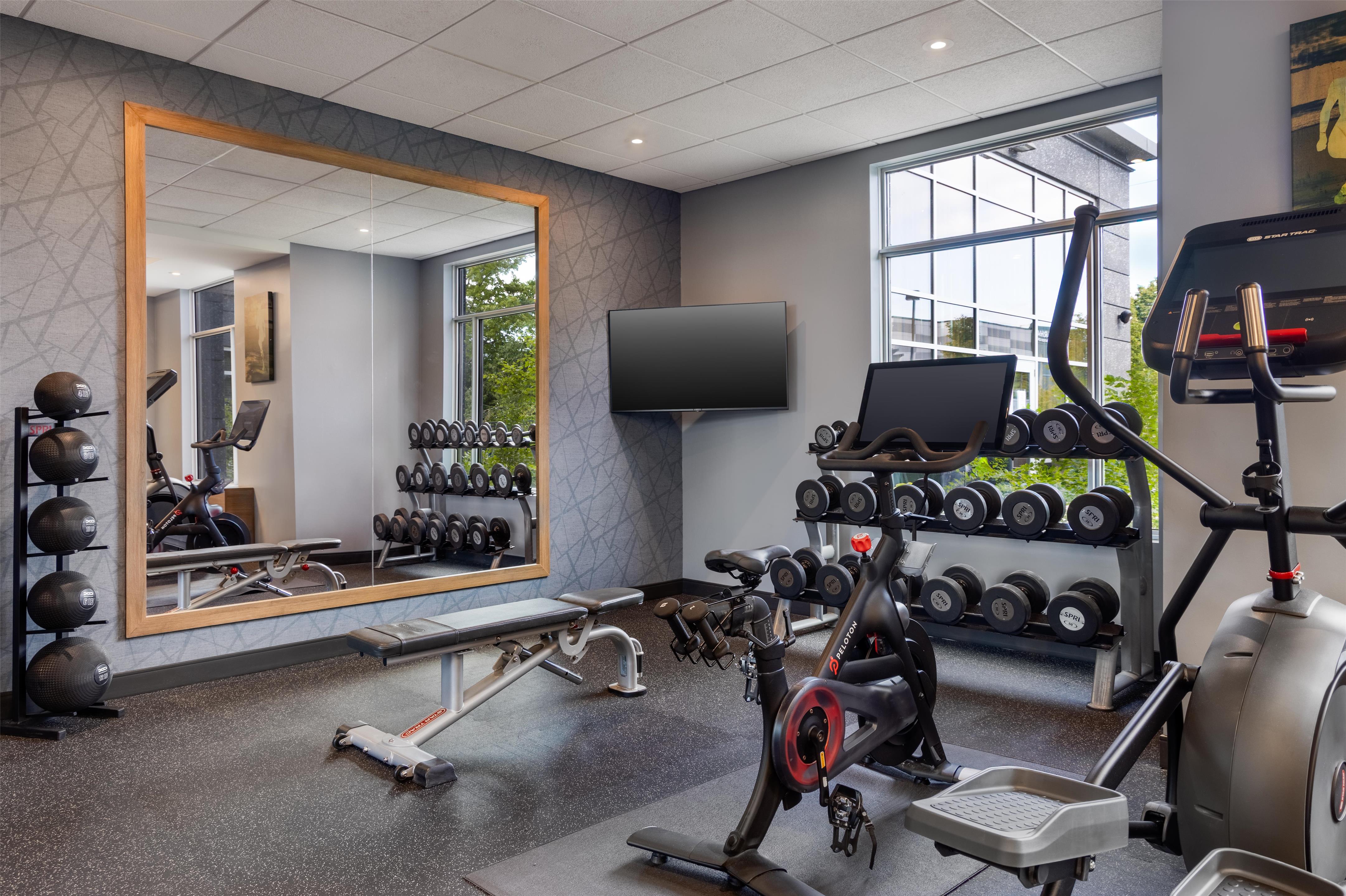 Health club fitness center gym | Homewood Suites by Hilton Ajax, Ontario, Canada
