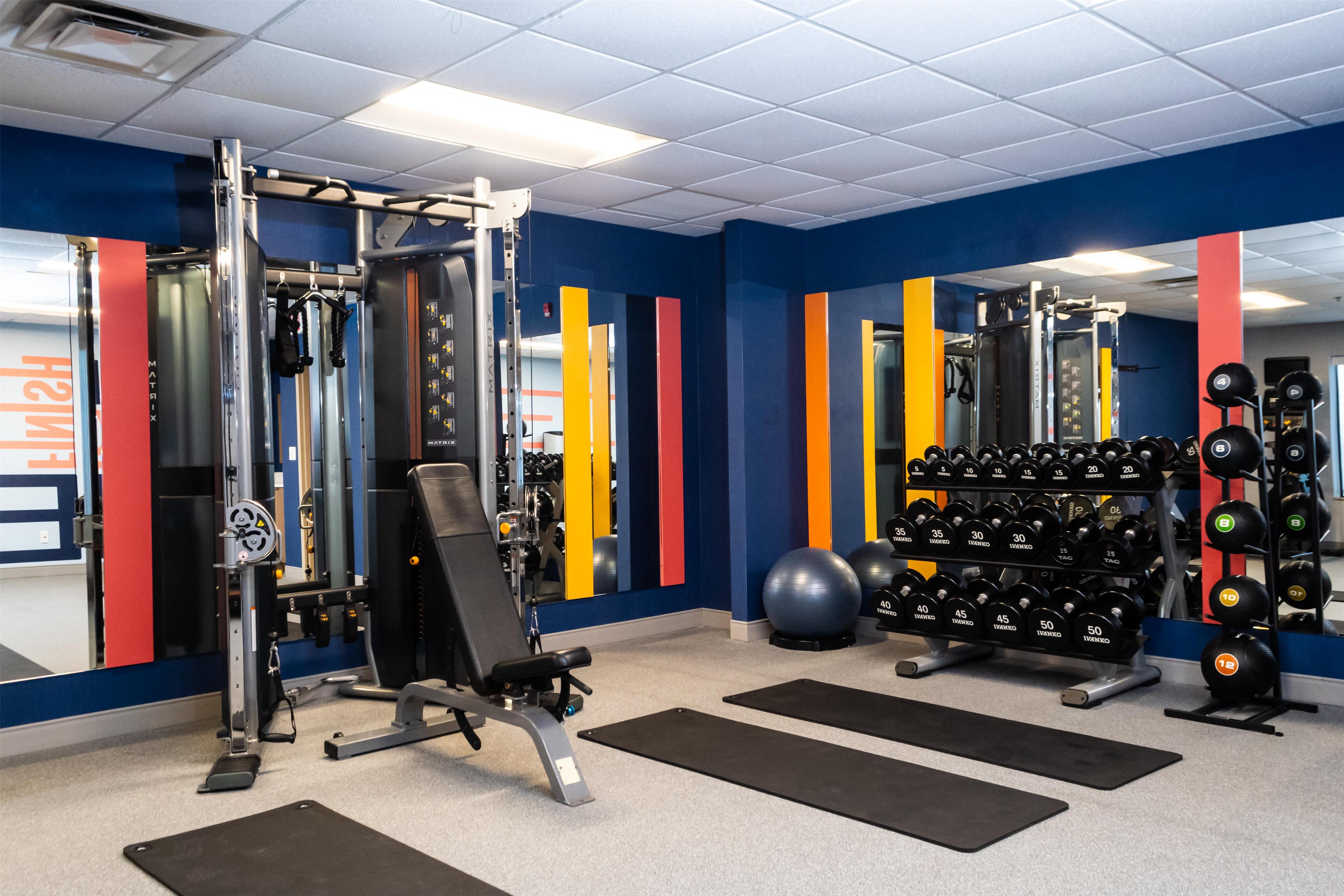 Health club fitness center gym | Hampton Inn & Suites Addison