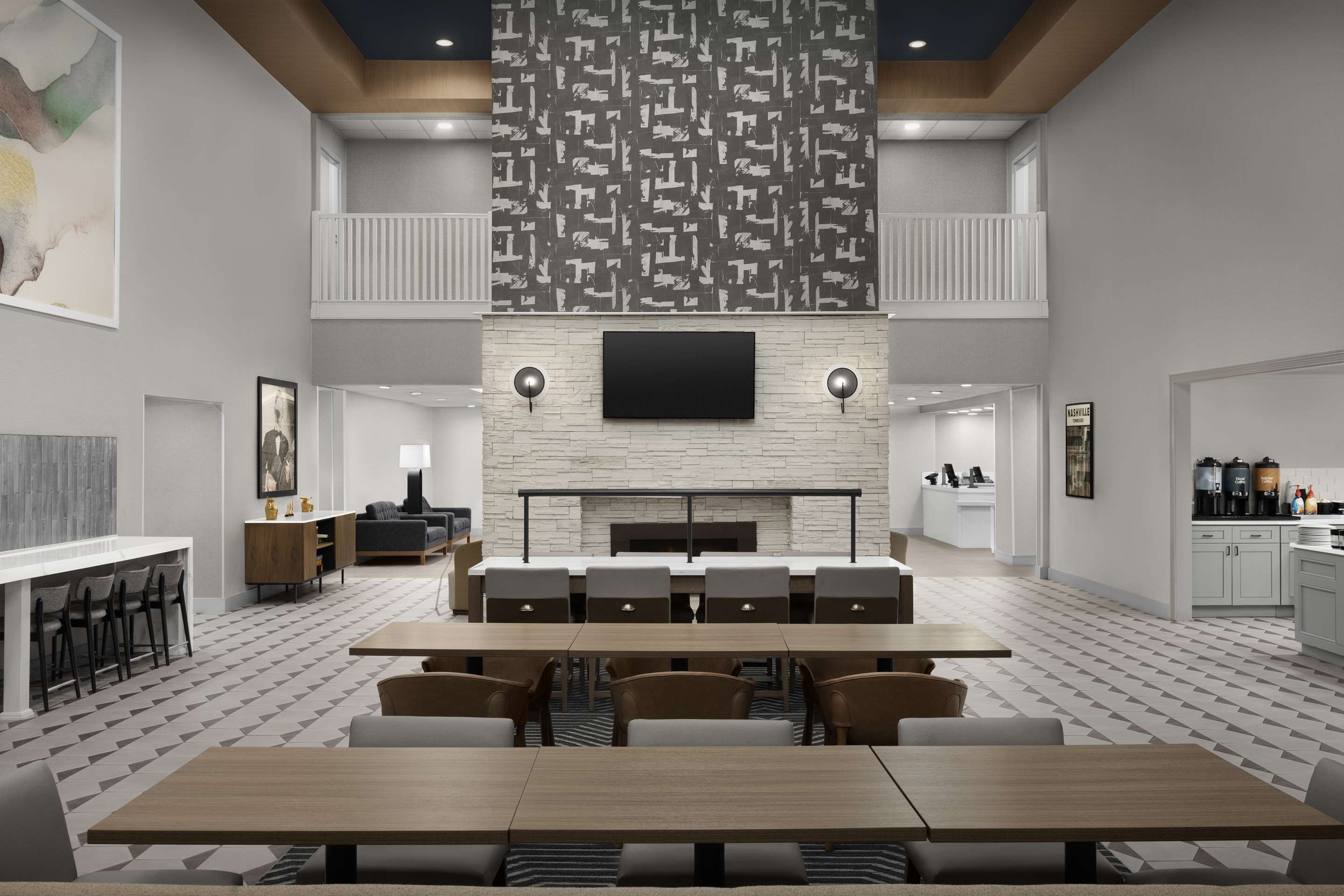 Breakfast Area | Homewood Suites by Hilton Nashville Airport