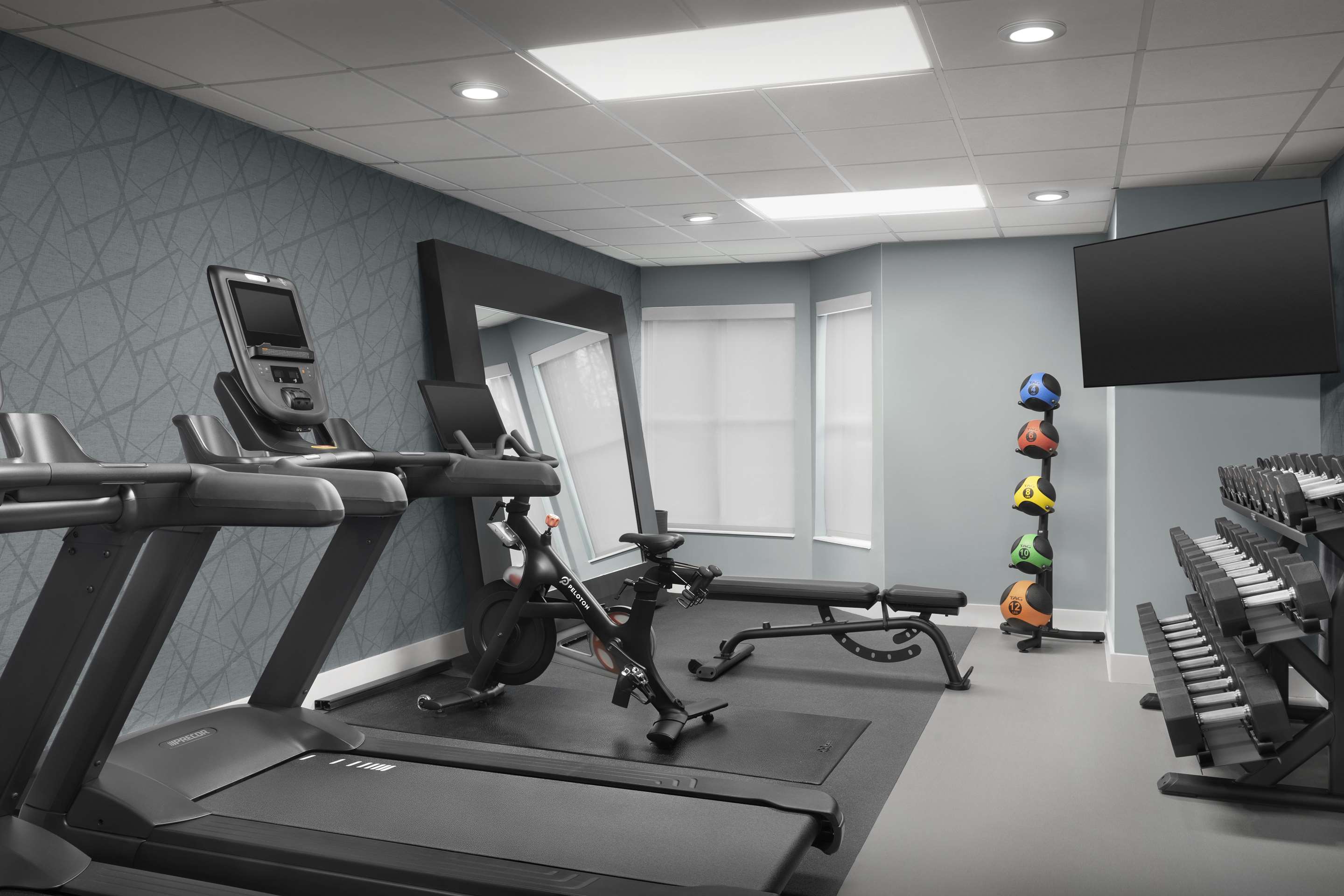 Health club fitness center gym | Homewood Suites by Hilton Nashville Airport