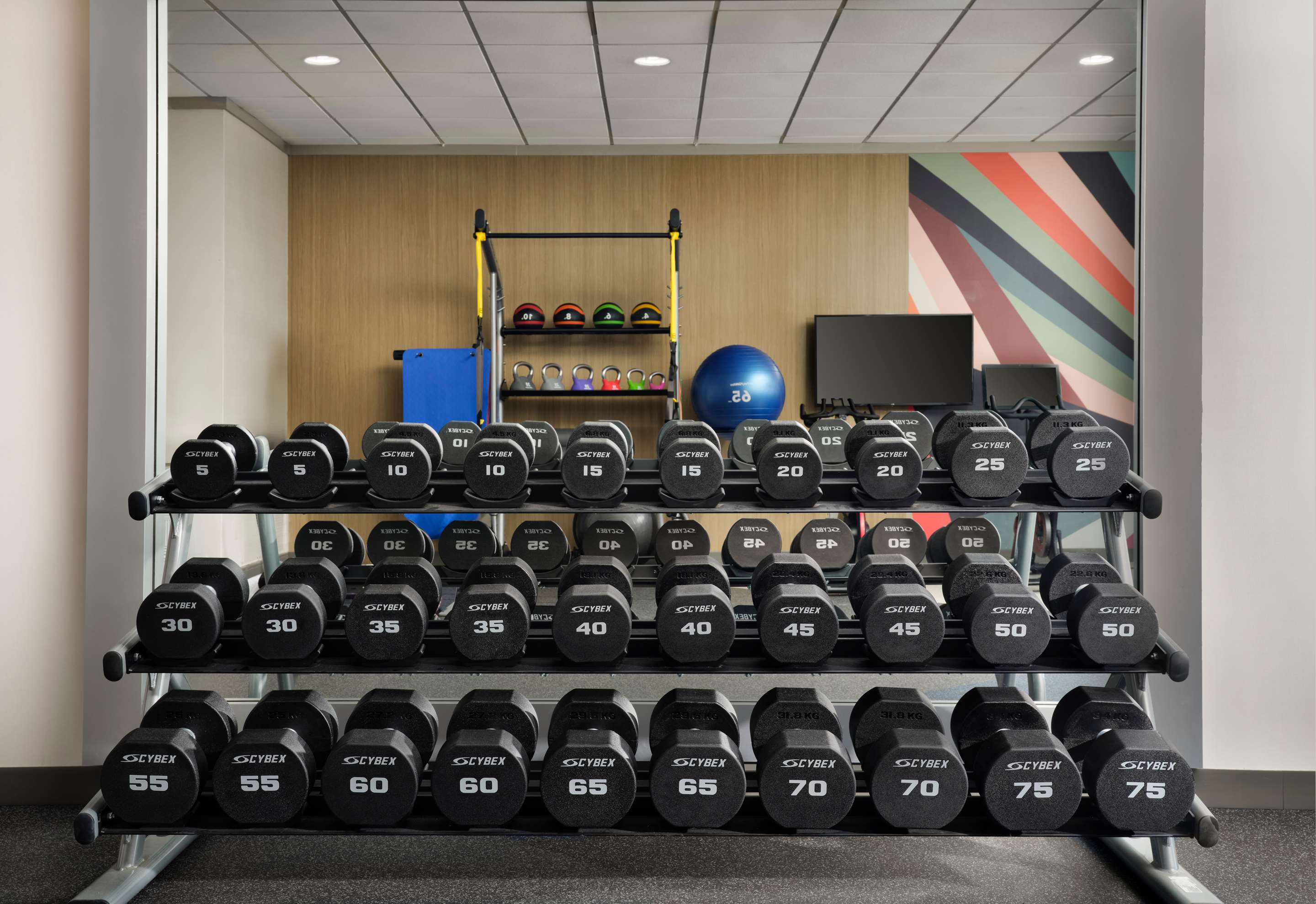 Health club fitness center gym | Hilton Garden Inn Boston-Burlington