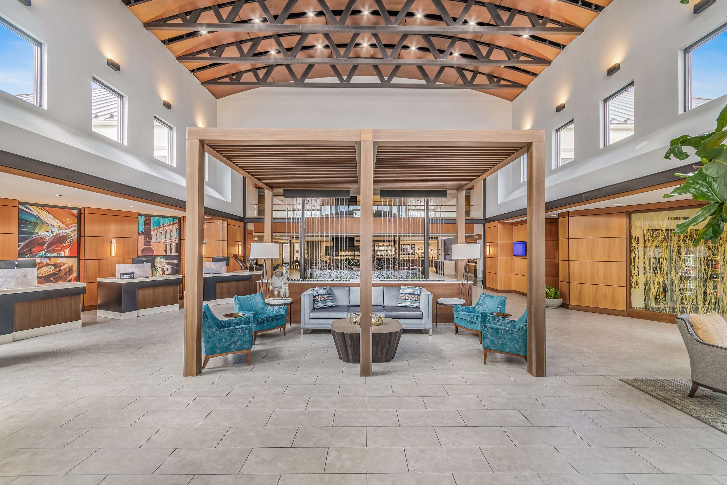 Lobby | Embassy Suites by Hilton Detroit Metro Airport