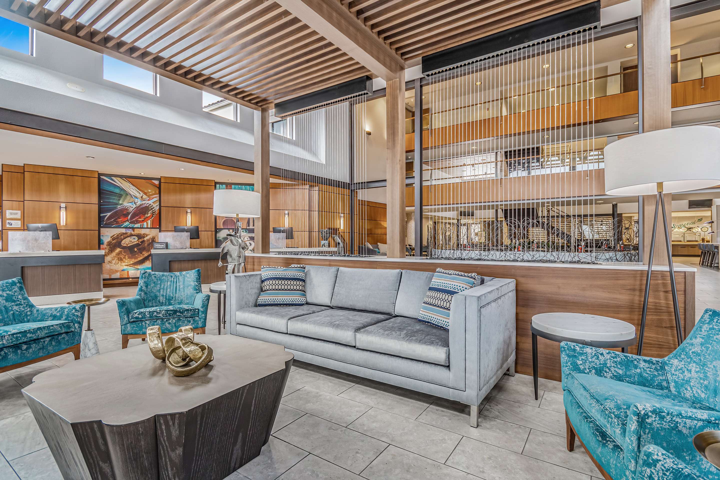 Lobby | Embassy Suites by Hilton Detroit Metro Airport