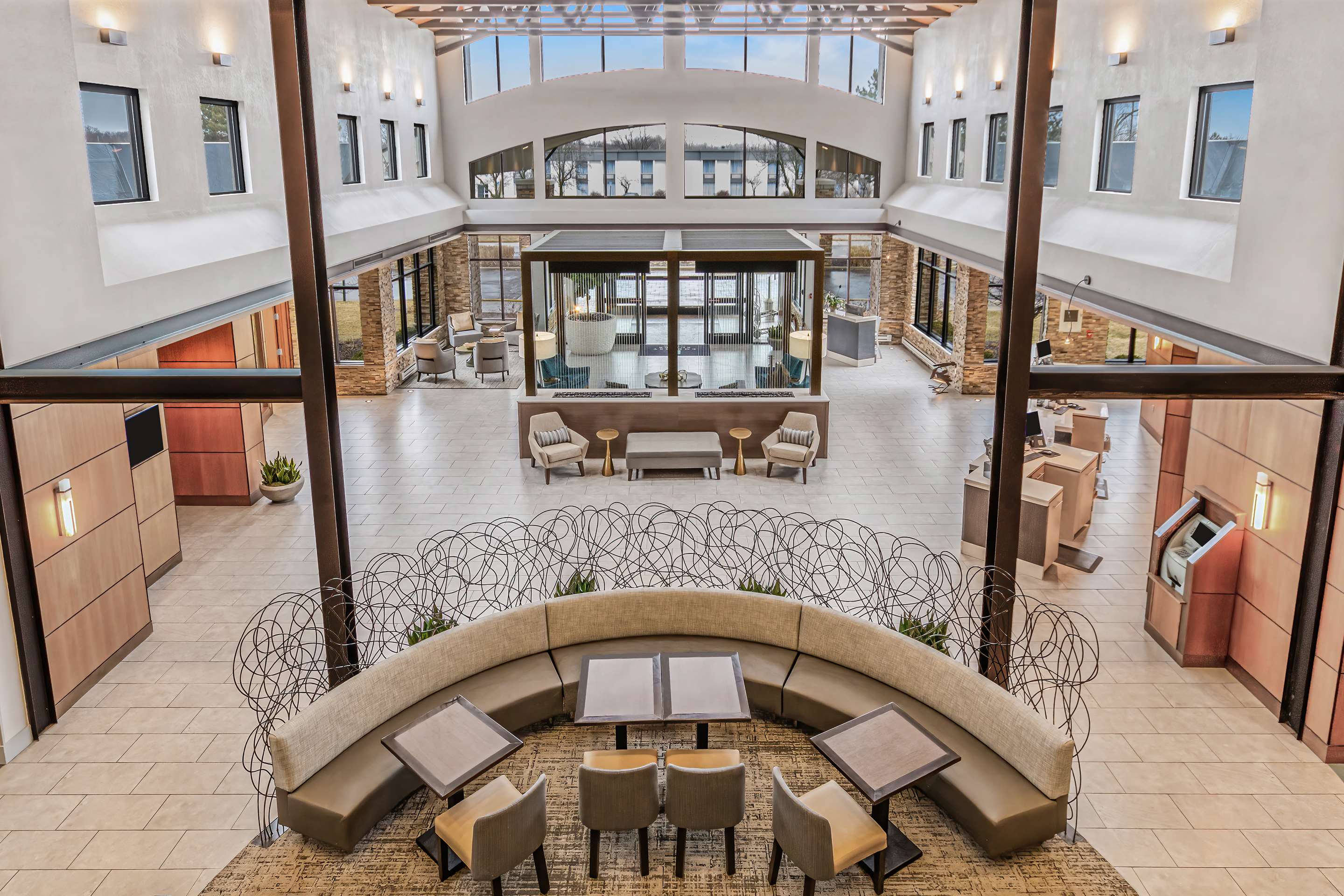 Lobby | Embassy Suites by Hilton Detroit Metro Airport