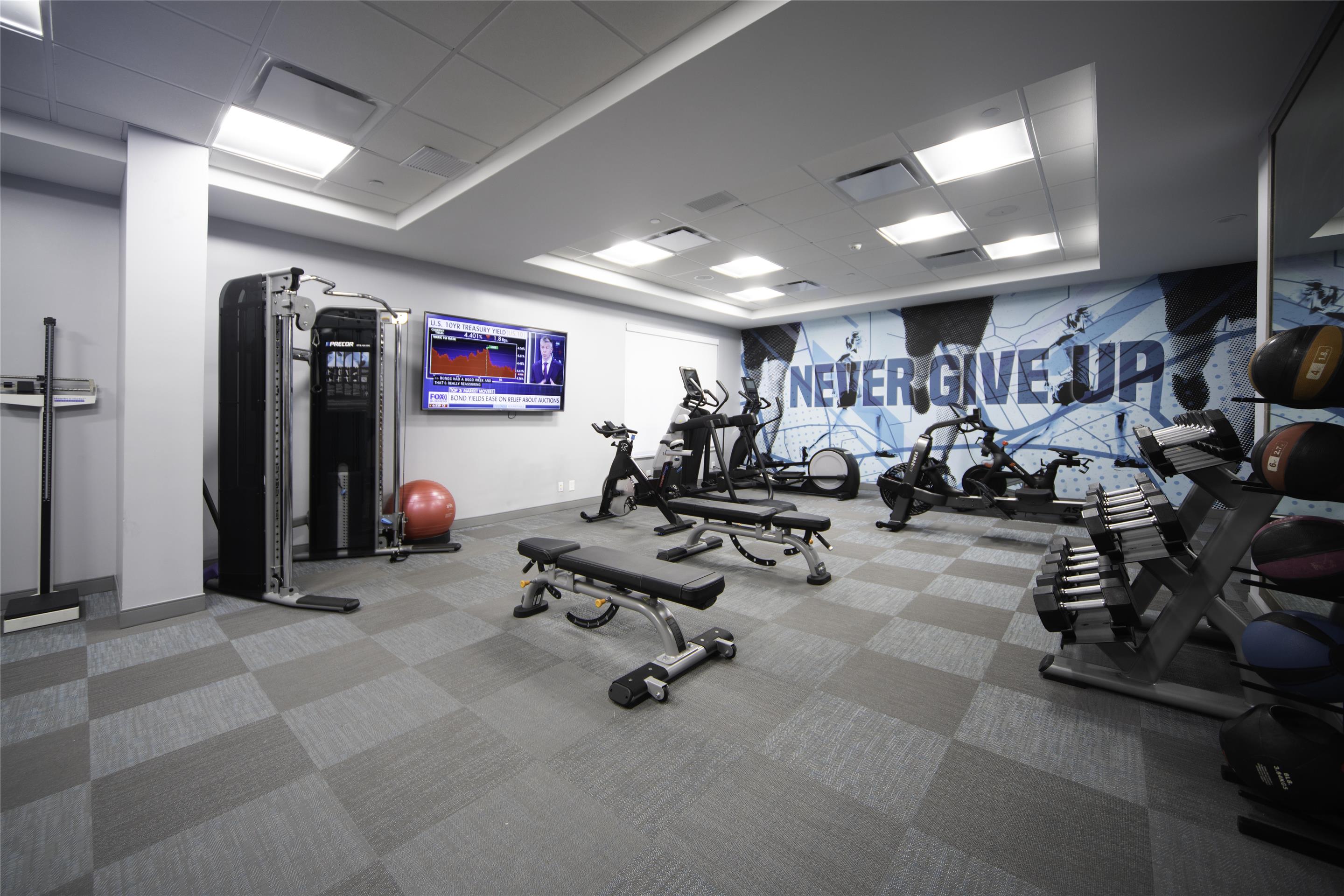 Health club fitness center gym | Hilton Garden Inn Fayetteville Fort Liberty