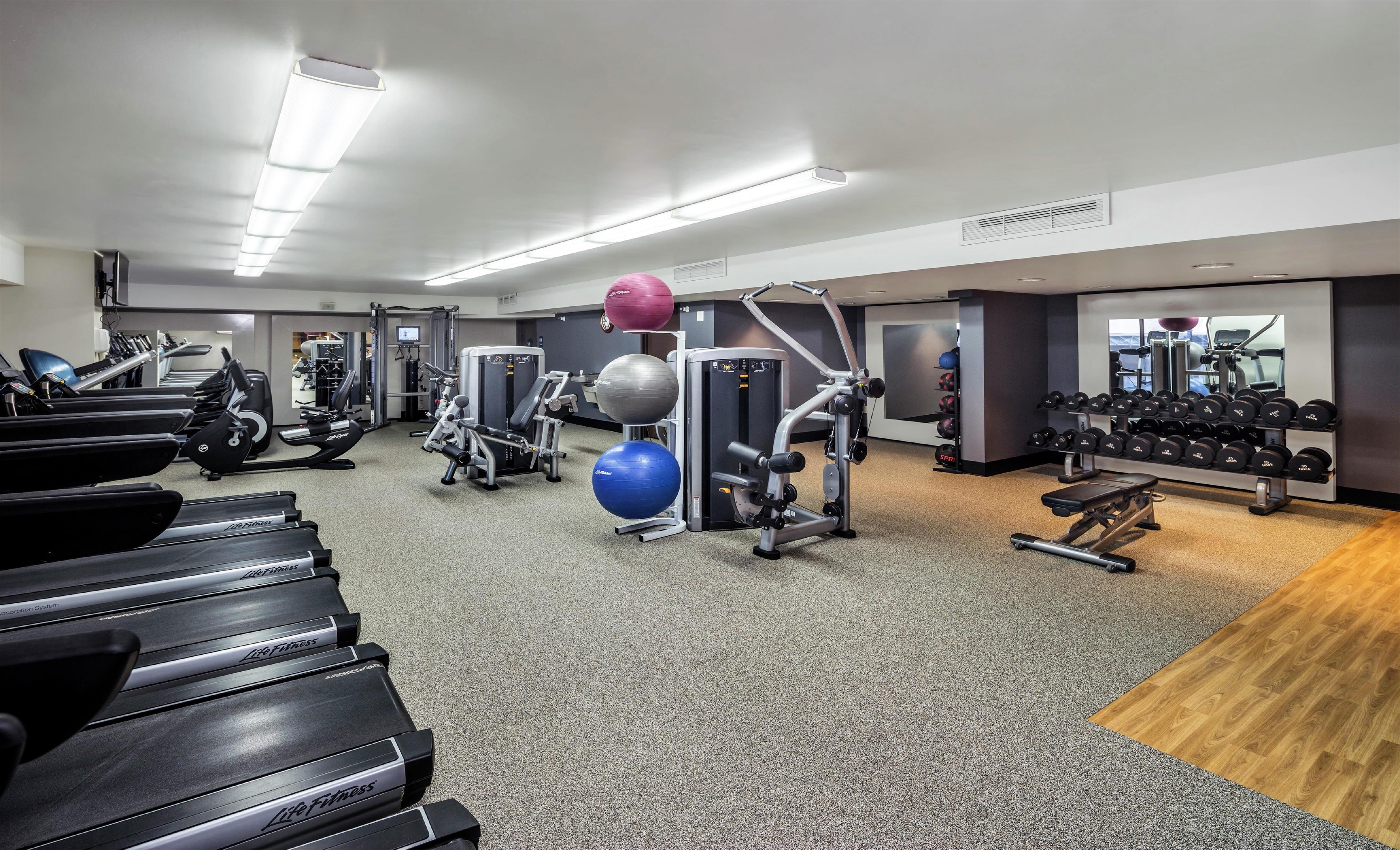 Health club fitness center gym | DoubleTree by Hilton San Jose