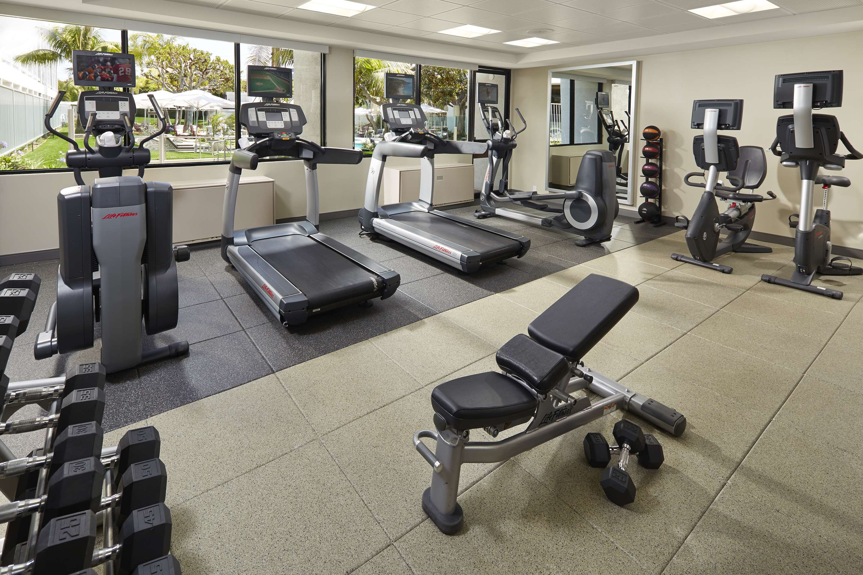 Health club fitness center gym | Hotel MDR Marina del Rey - a DoubleTree by Hilton
