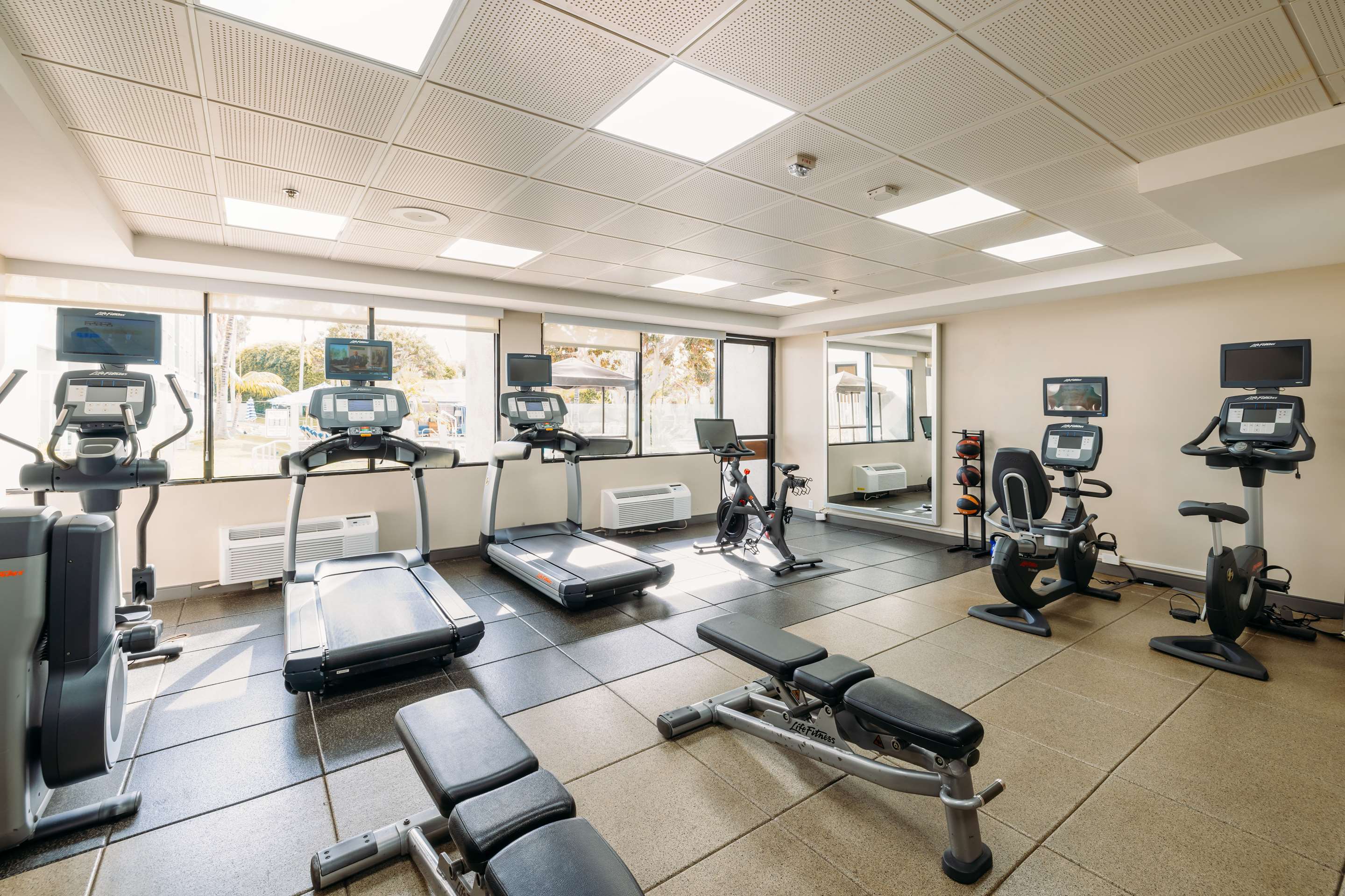 Health club fitness center gym | Hotel MDR Marina del Rey - a DoubleTree by Hilton