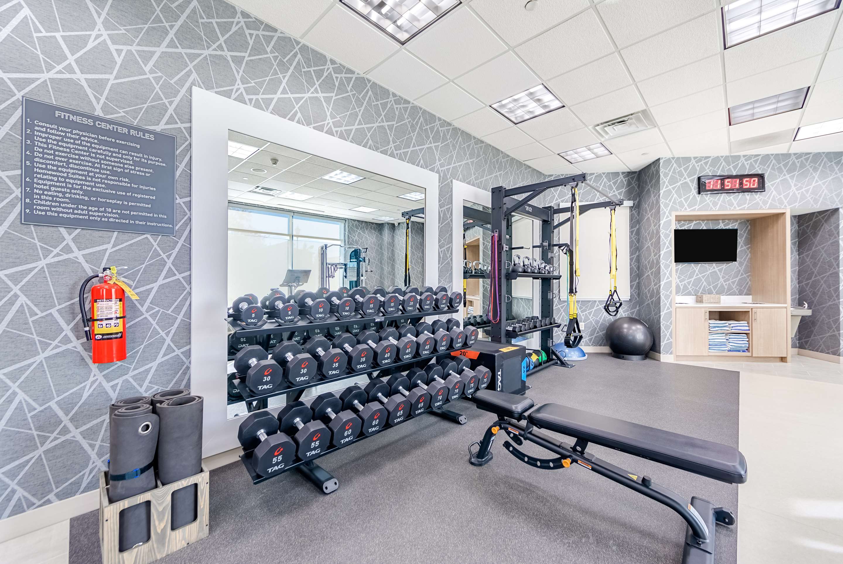 Health club fitness center gym | Homewood Suites by Hilton East Rutherford - Meadowlands