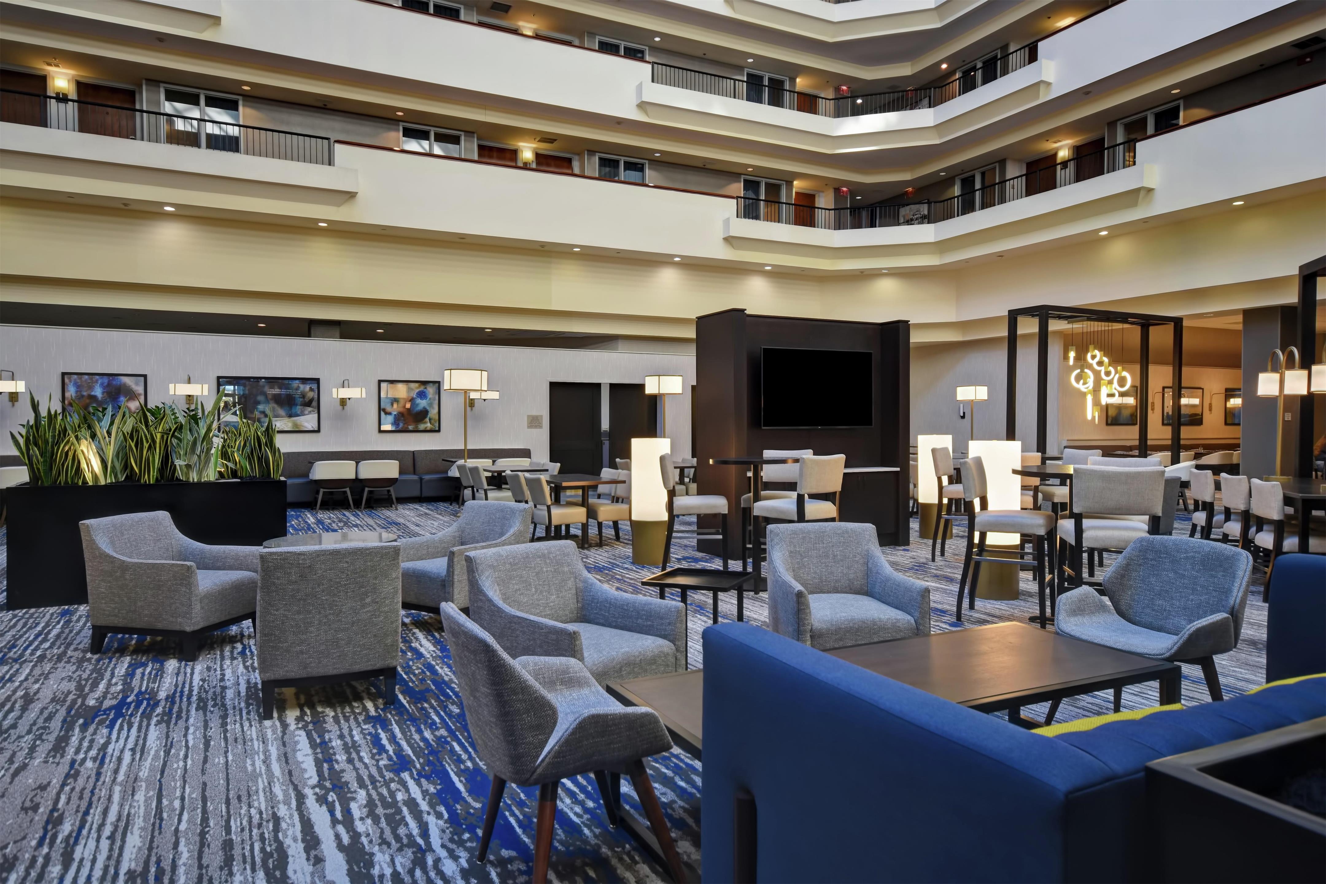 Lobby | Embassy Suites by Hilton Montgomery Hotel & Conference Ctr