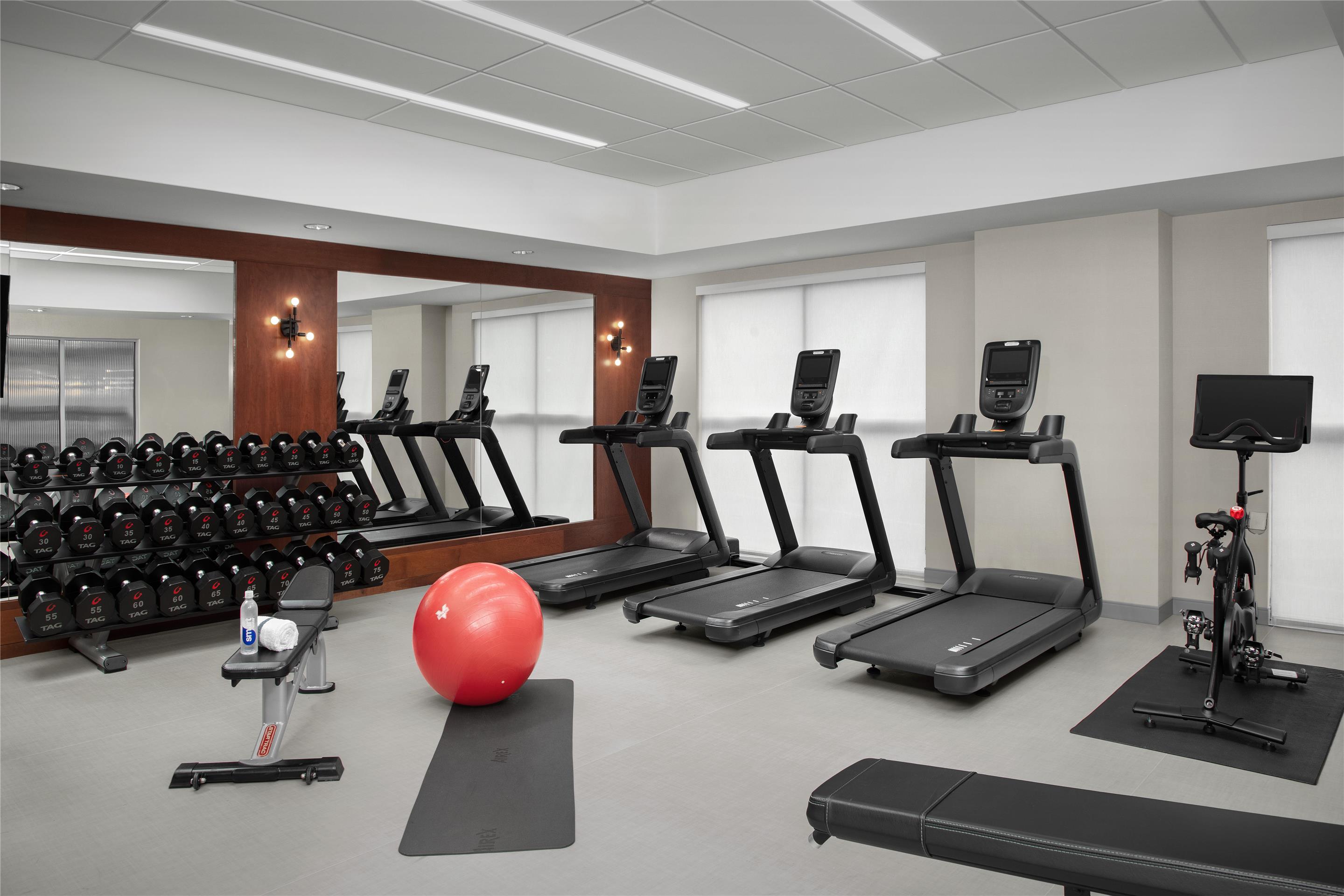 Health club fitness center gym | Hilton Garden Inn Portsmouth Downtown