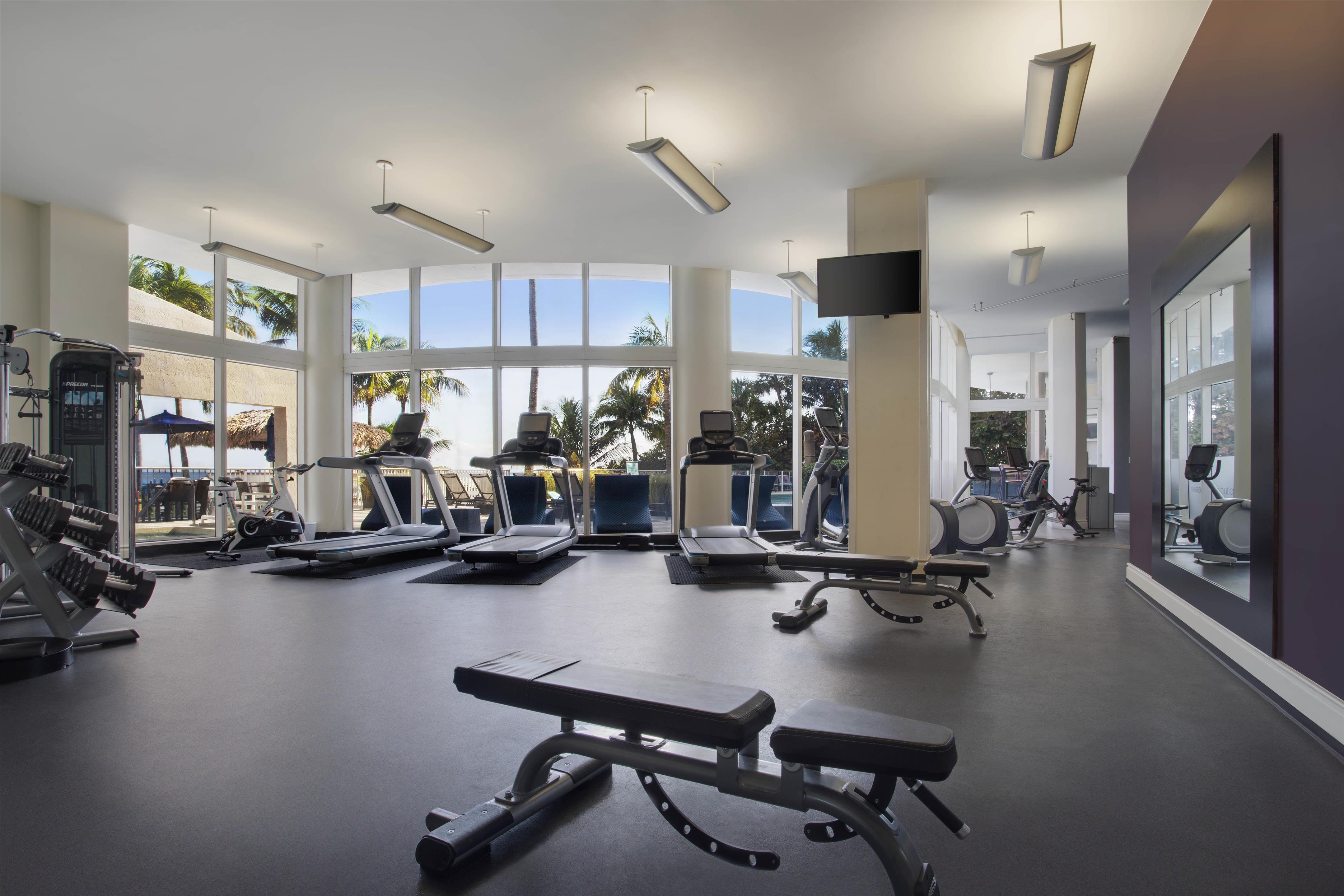 Health club fitness center gym | DoubleTree Resort & Spa by Hilton Ocean Point-N. Miami Beach