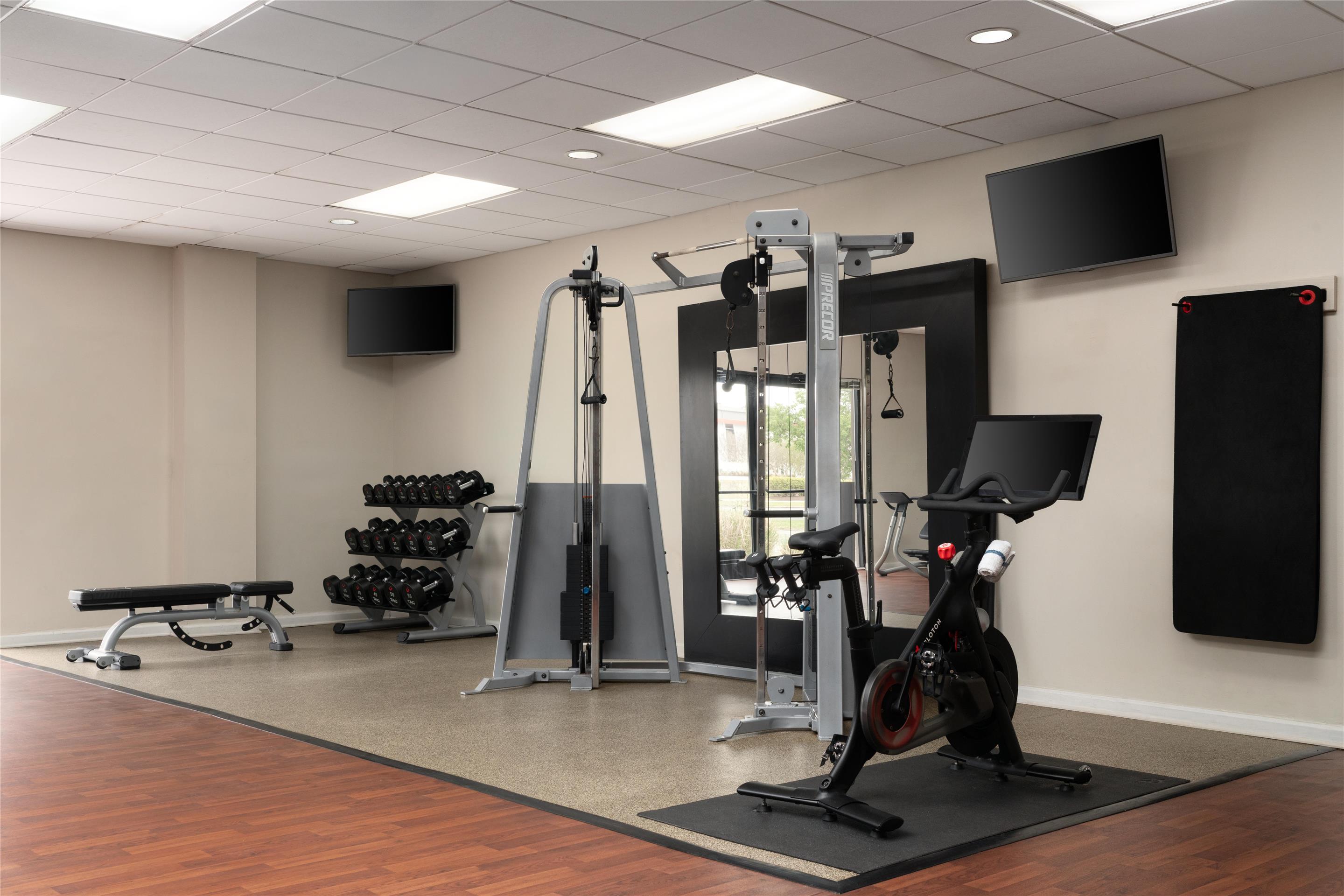 Health club fitness center gym | DoubleTree by Hilton Virginia Beach