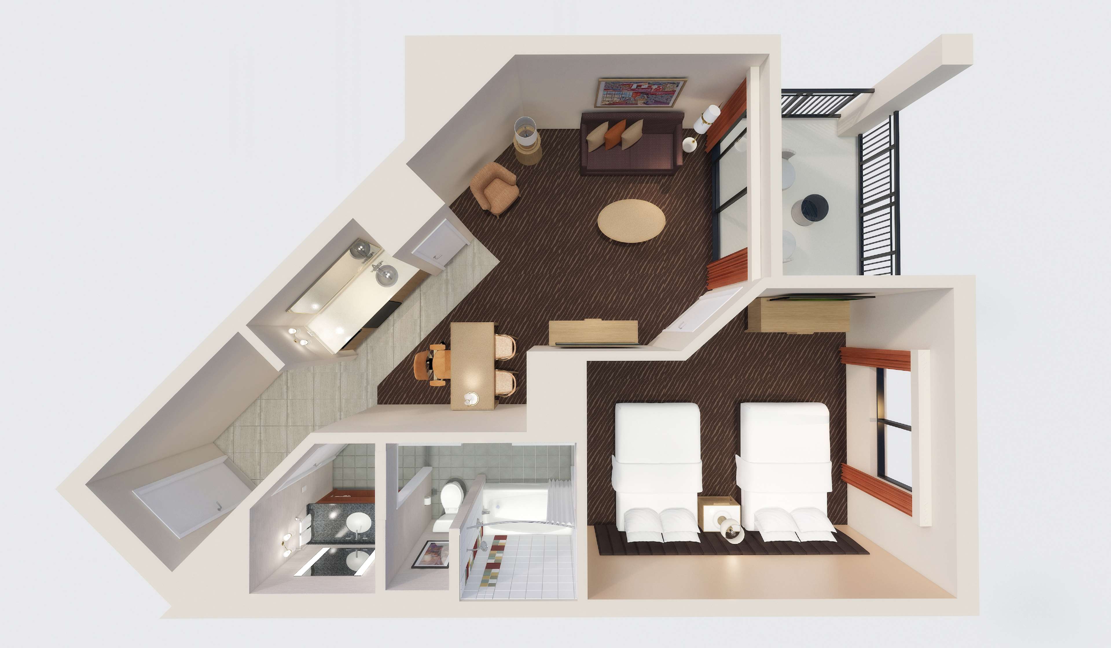 Embassy Suites Phoenix - Scottsdale Room Type - 2 DBL BEDS MOUNTAIN VIEW