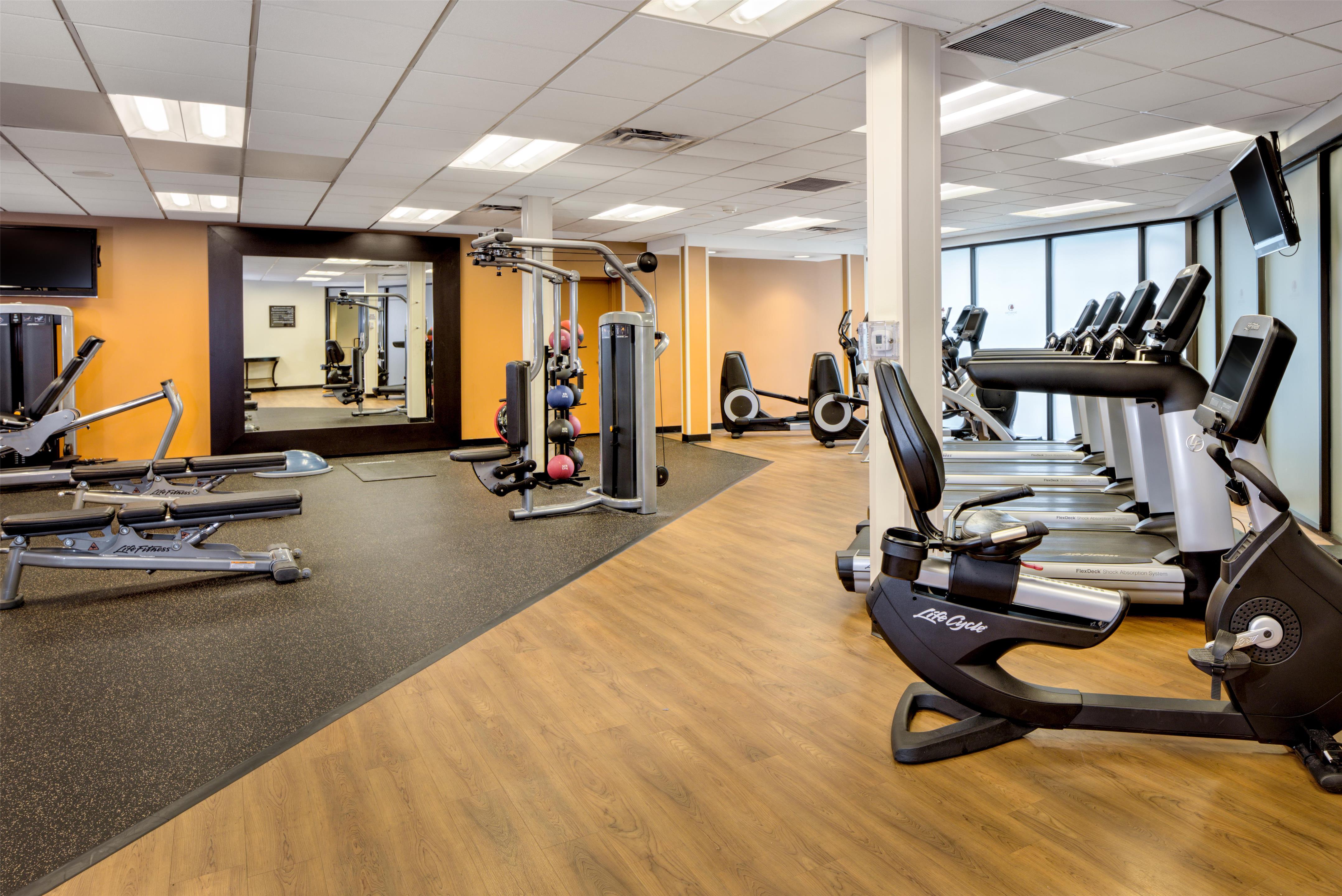 Health club fitness center gym | DoubleTree by Hilton Hotel & Suites Pittsburgh Downtown