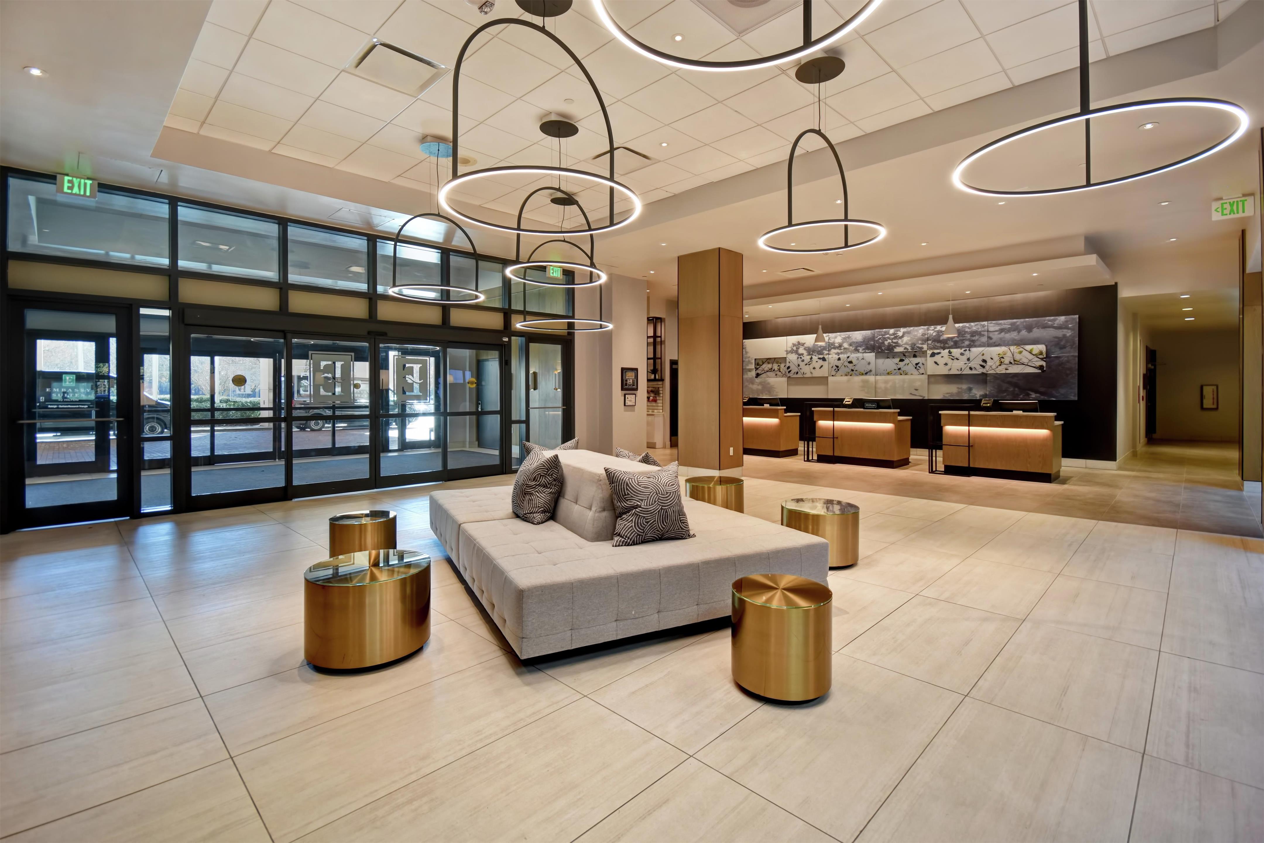 Lobby | Embassy Suites by Hilton Raleigh Durham Research Triangle