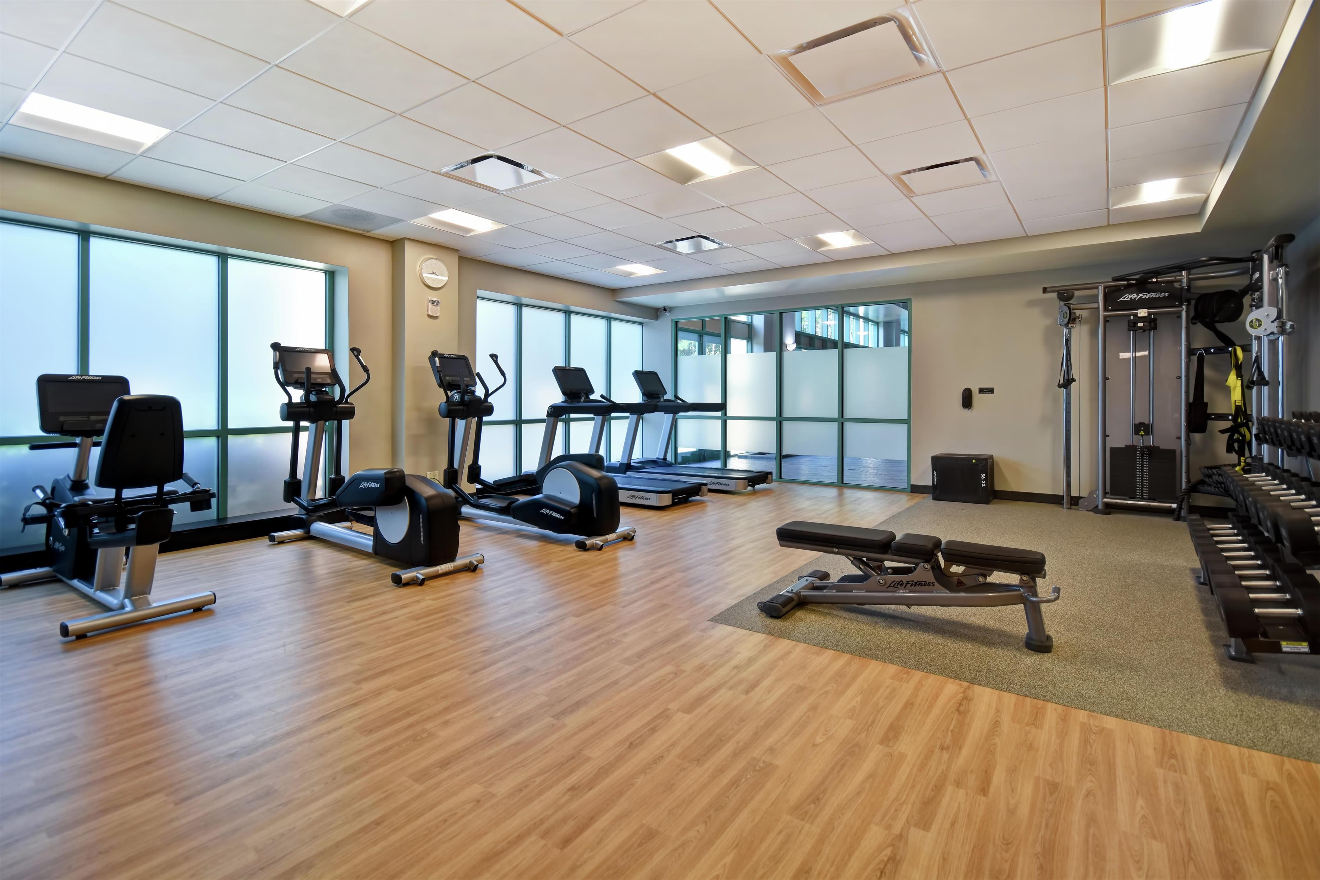 Health club fitness center gym | Embassy Suites by Hilton Raleigh Durham Research Triangle