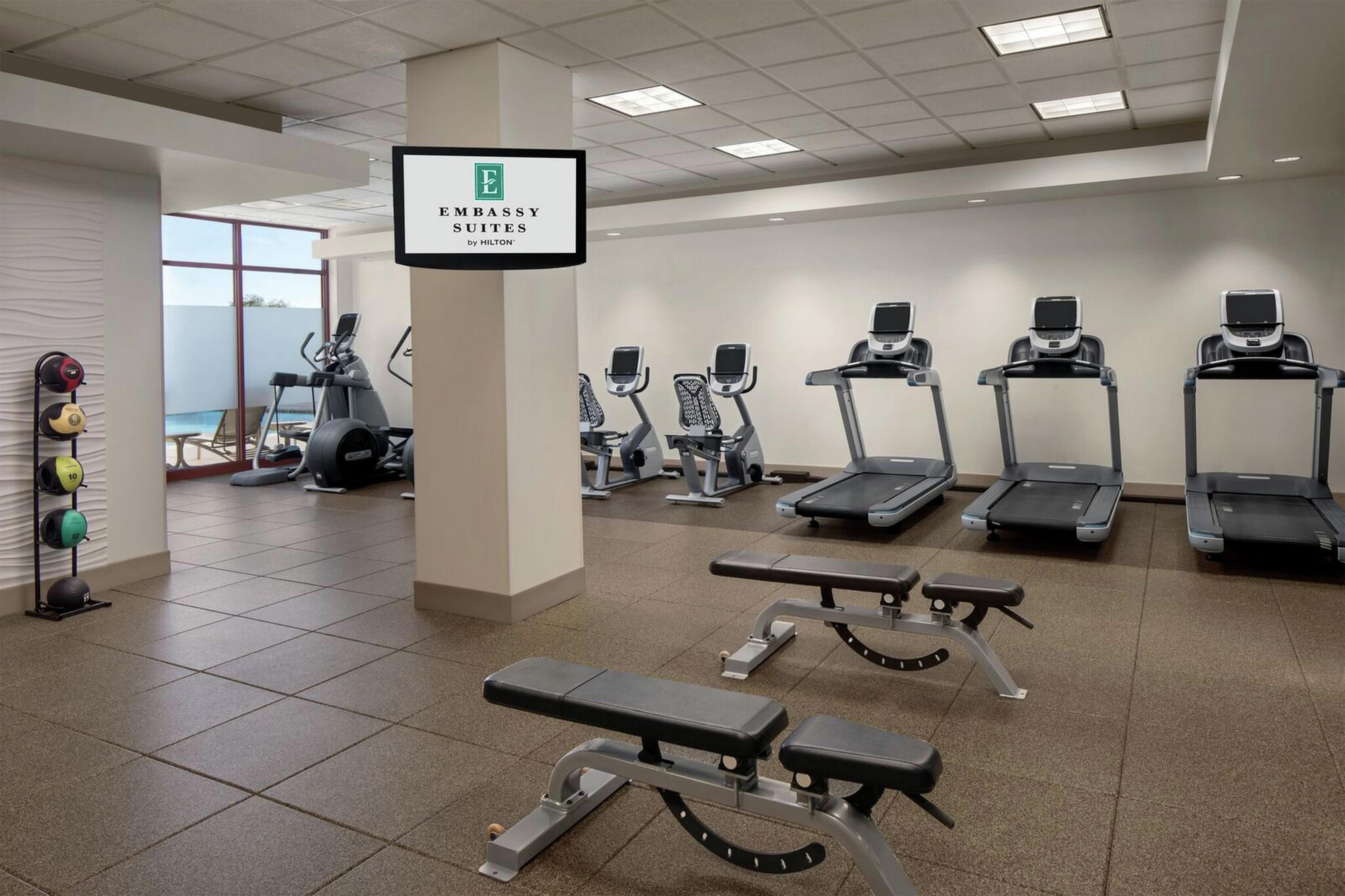 Health club fitness center gym | Embassy Suites by Hilton San Marcos Hotel Conference Center