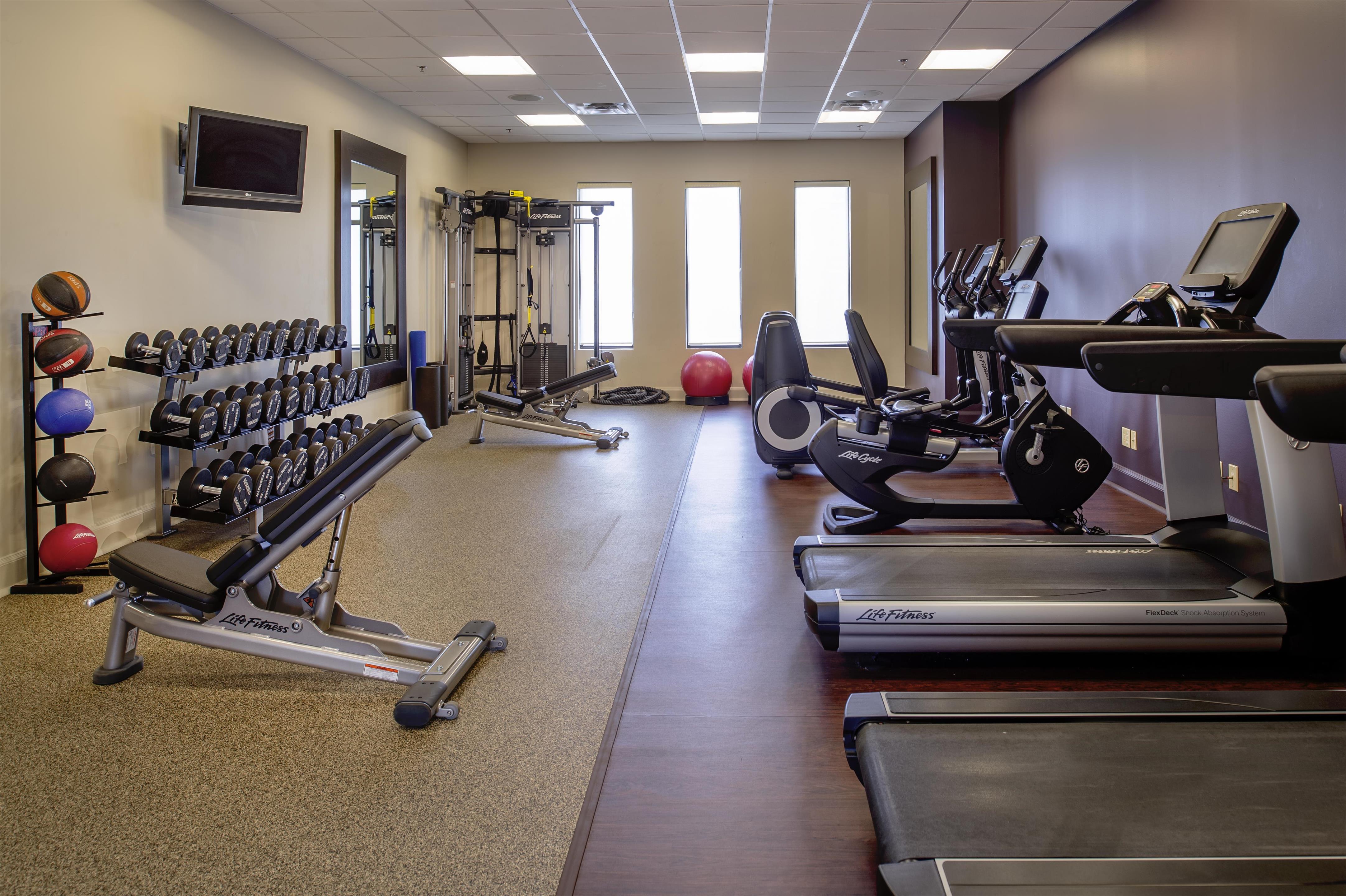 Health club fitness center gym | DoubleTree by Hilton Collinsville - St. Louis