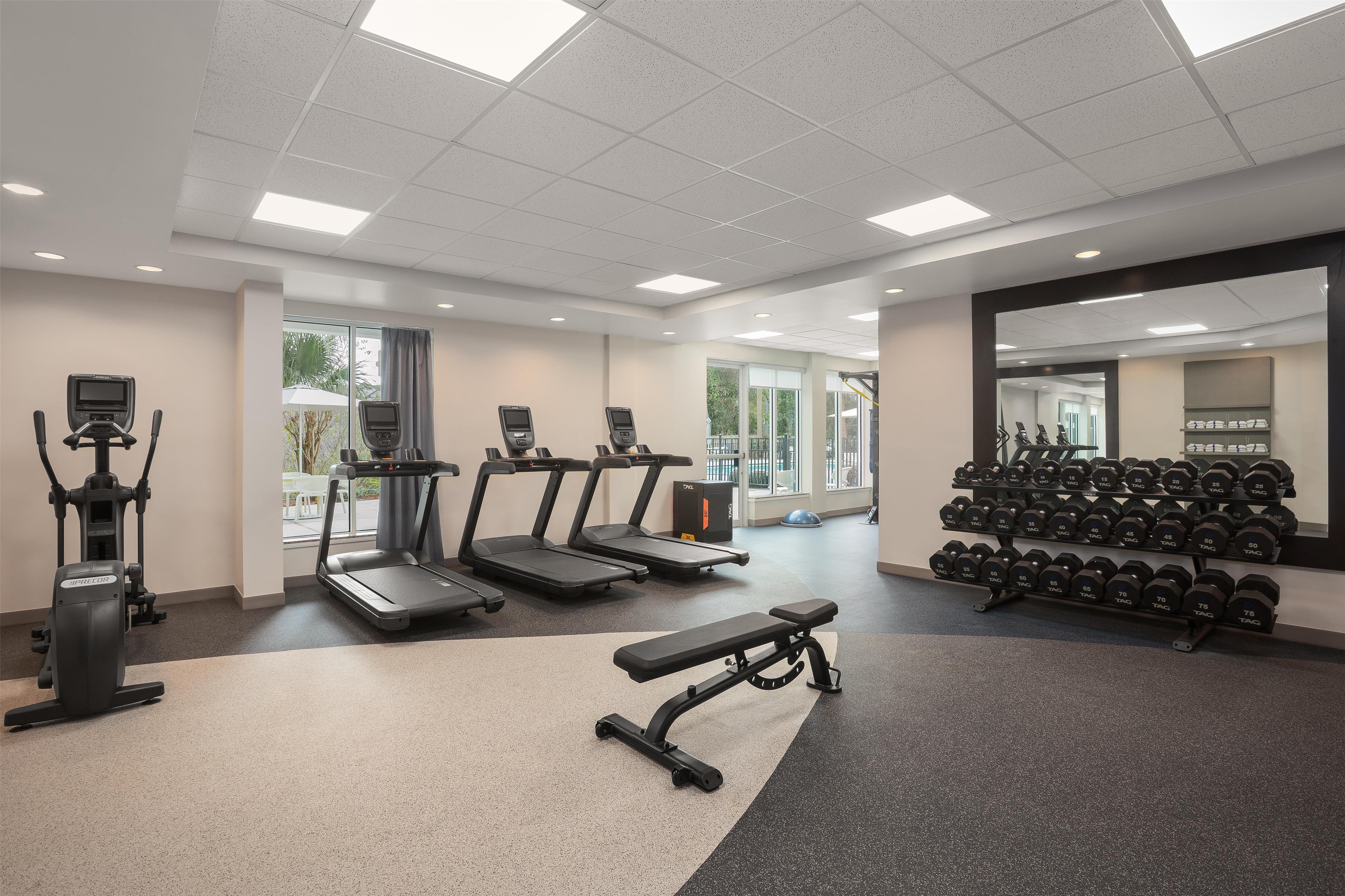 Health club fitness center gym | Hilton Garden Inn Tampa North Busch Gardens