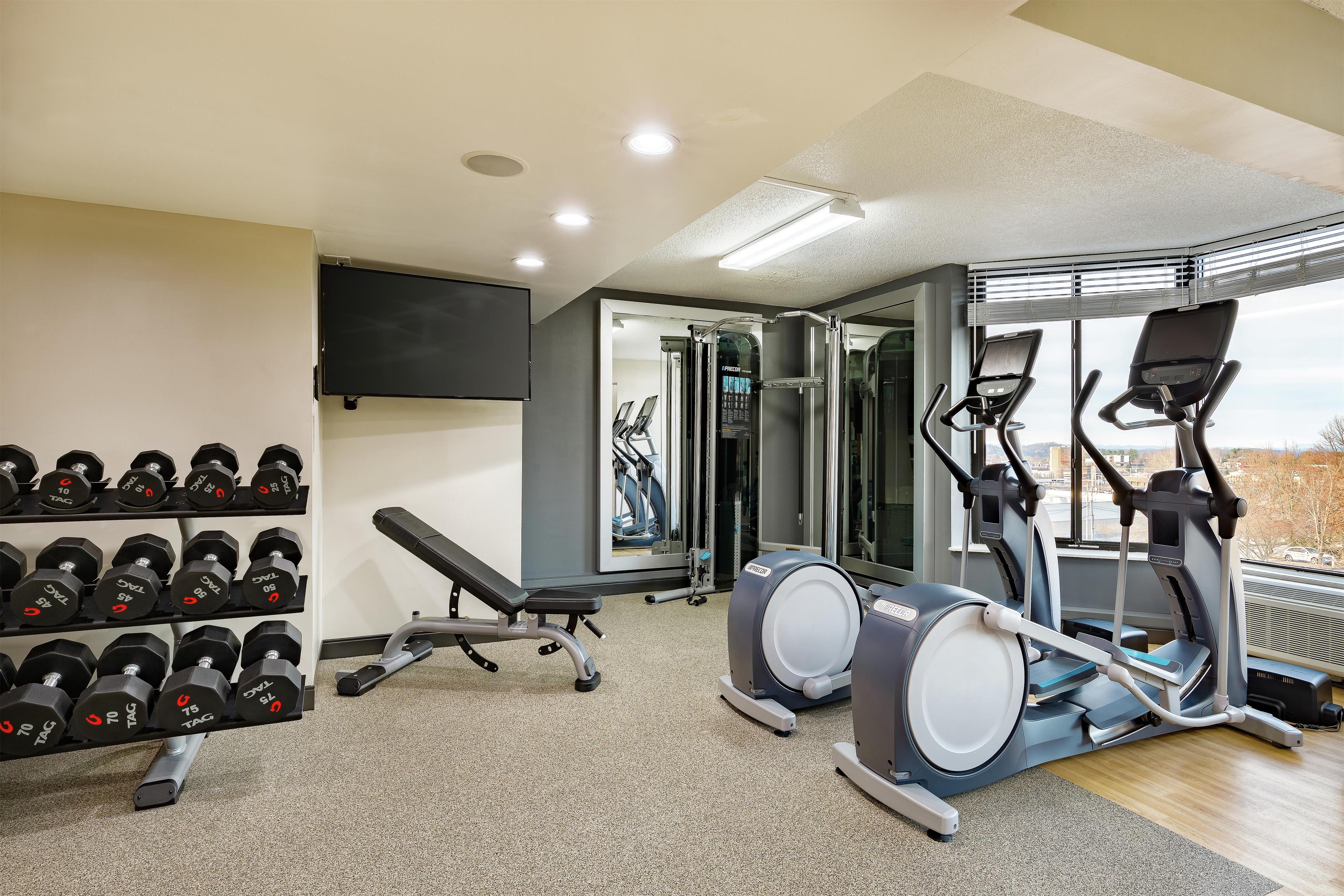 Health club fitness center gym | DoubleTree by Hilton Hotel Johnson City