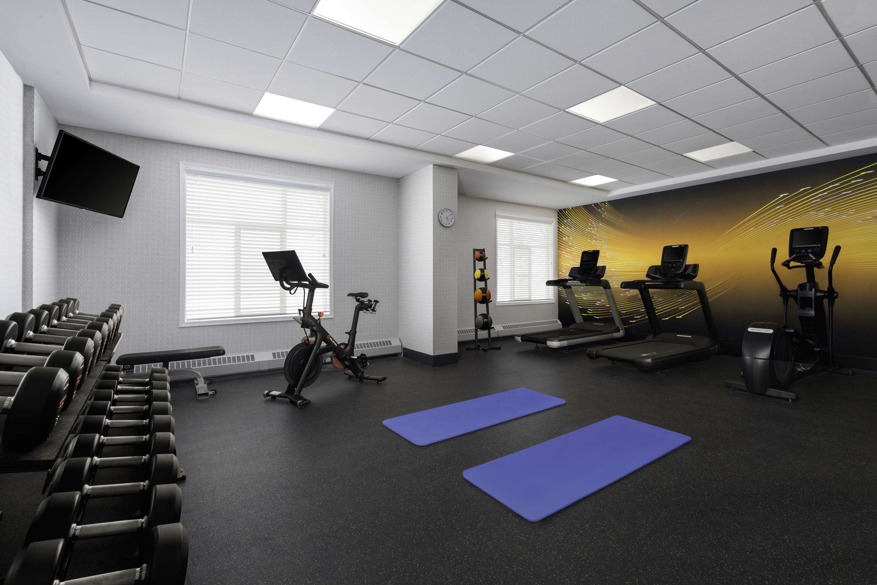 Health club fitness center gym | Hilton Garden Inn Calgary Airport