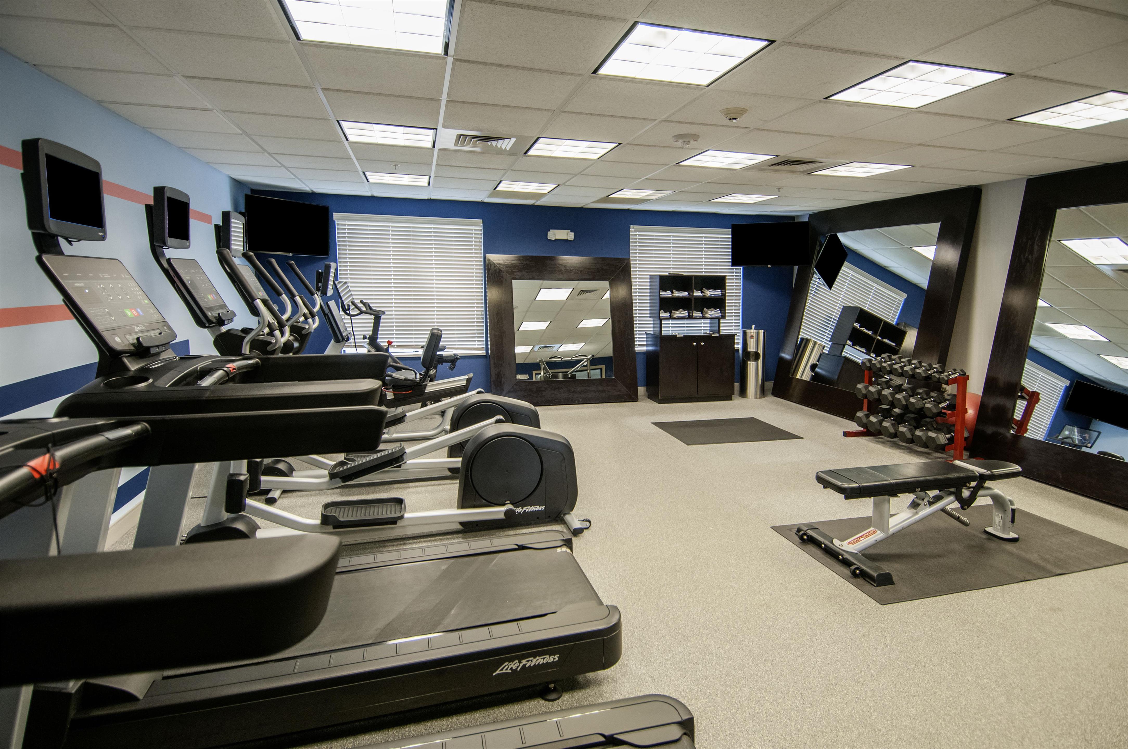 Health club fitness center gym | Hampton Inn & Suites Monroe