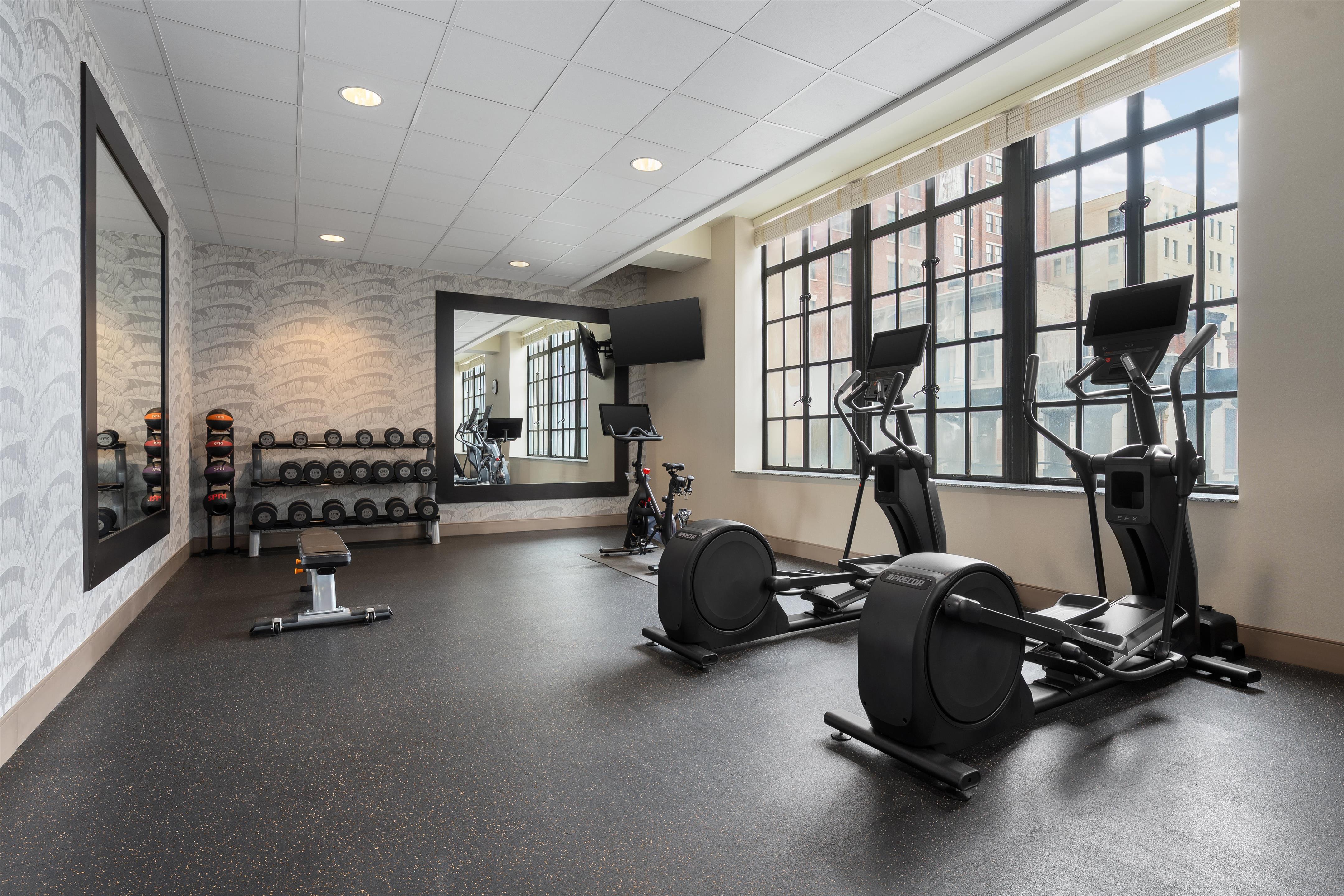 Health club fitness center gym | Hampton Inn & Suites Cincinnati-Downtown