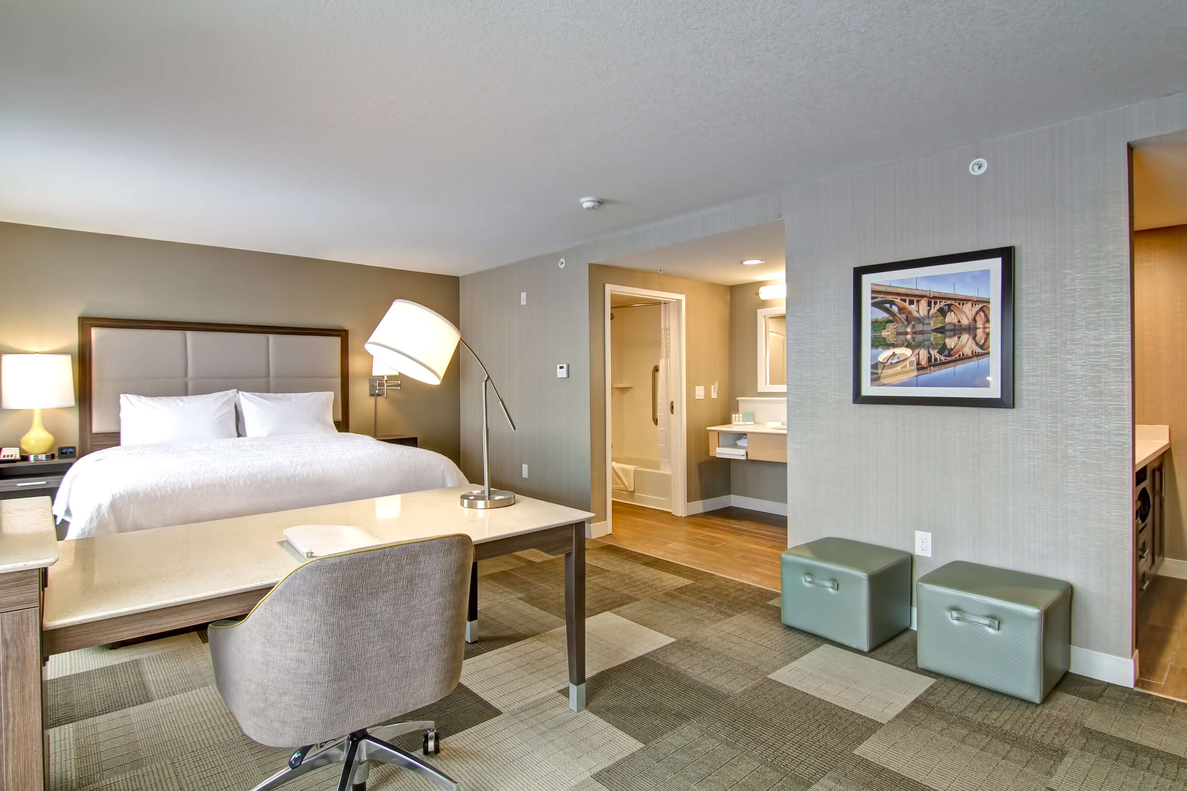 Hampton Inn & Suites by Hilton Saskatoon Airport Room Type - 1KN STDO MIC FRIDG WTBR NS
