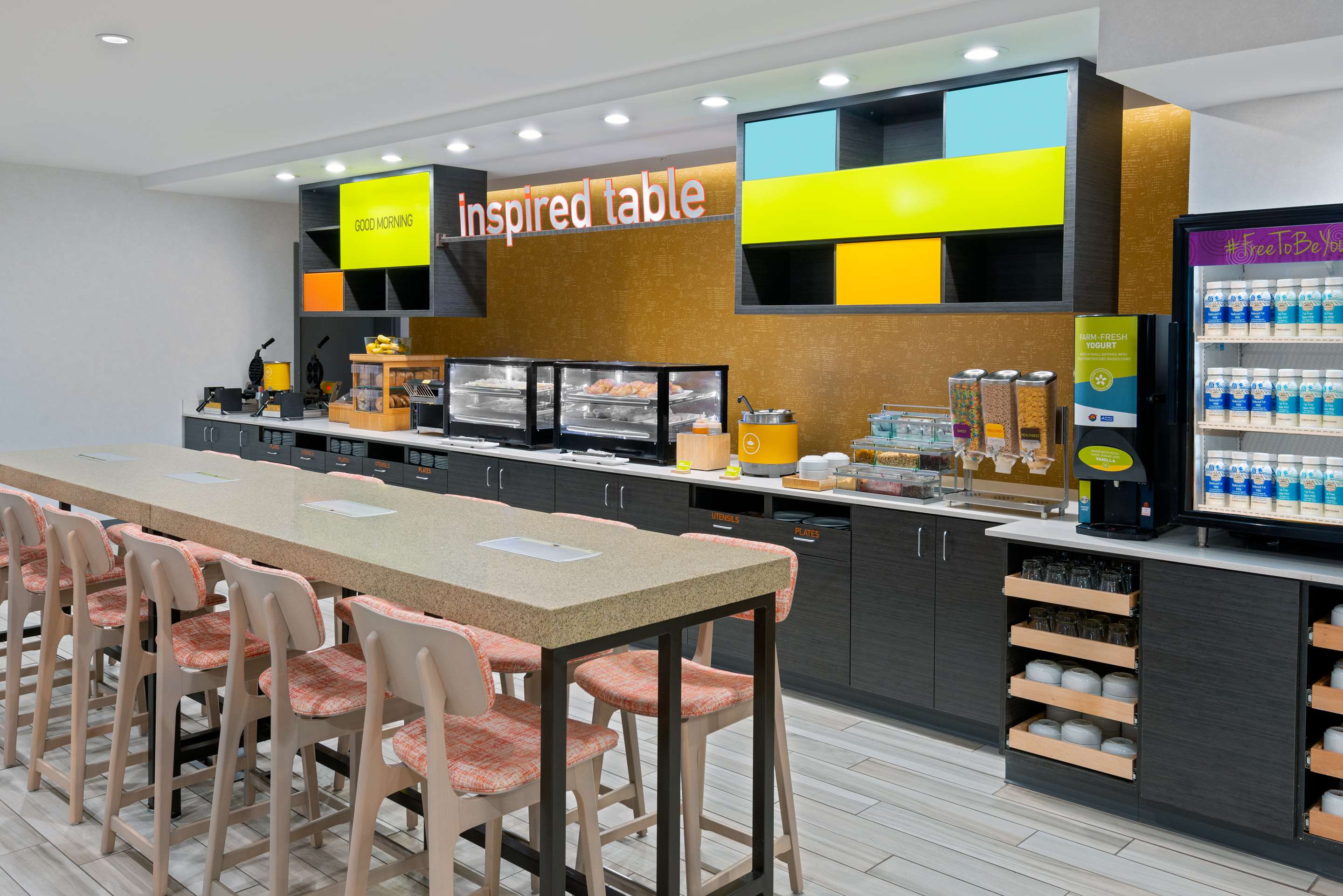 Breakfast Area | Home2 Suites by Hilton Buffalo Airport / Galleria Mall