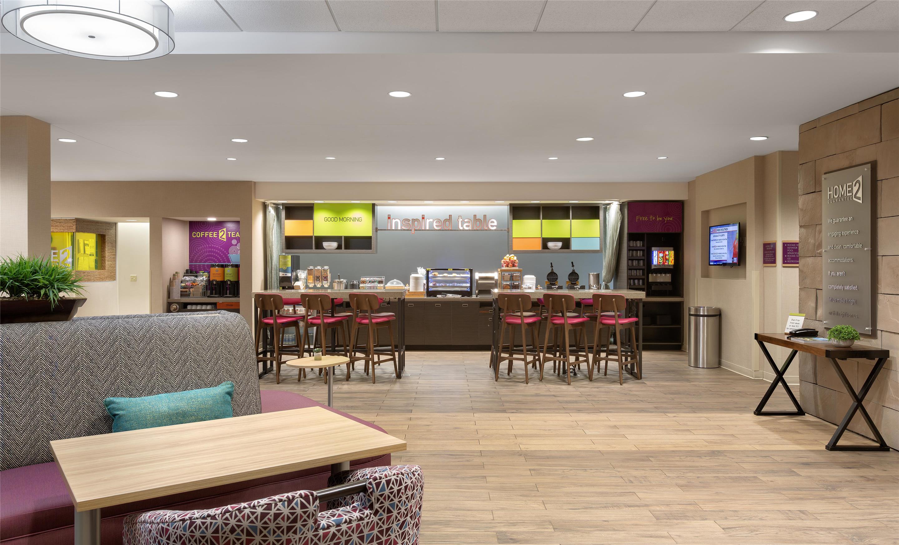 Breakfast Area | Home2 Suites by Hilton Greenville Airport