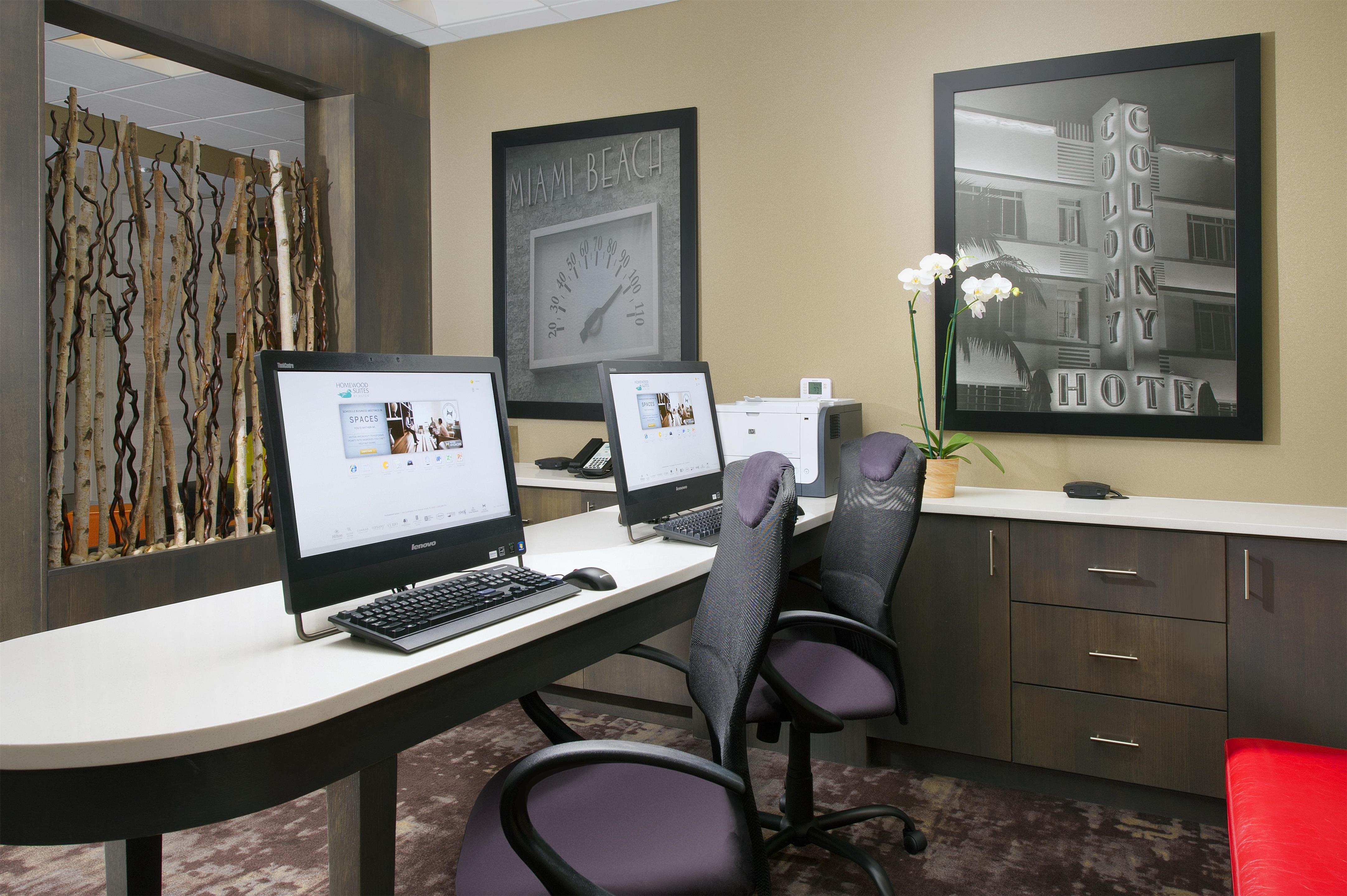 Business Center | Homewood Suites by Hilton Miami Downtown/Brickell