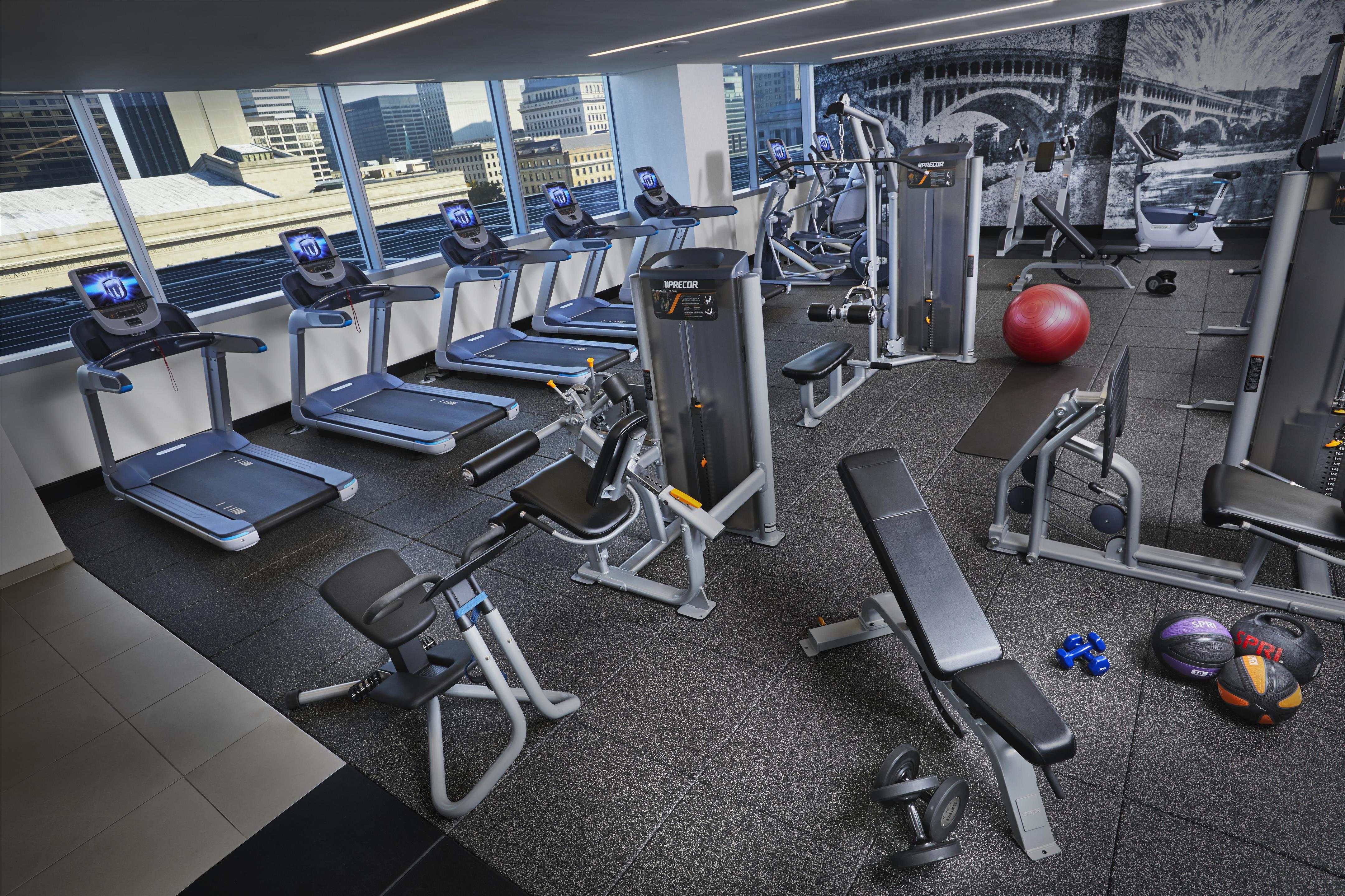 Health club fitness center gym | Hilton Cleveland Downtown