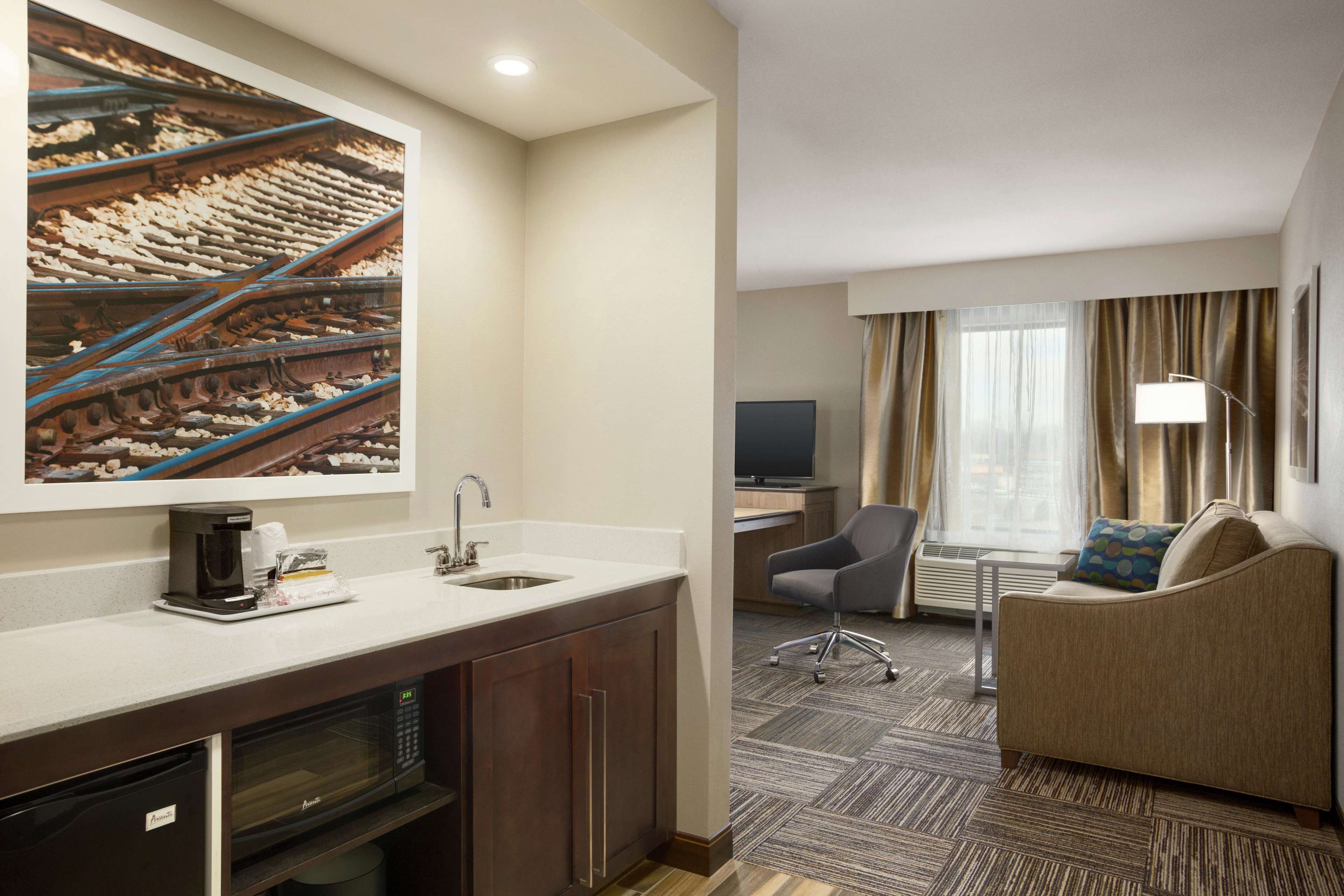 Hampton Inn & Suites by Hilton Minooka Room Type - 1KN STDO MIC FRIDG WTBR NS