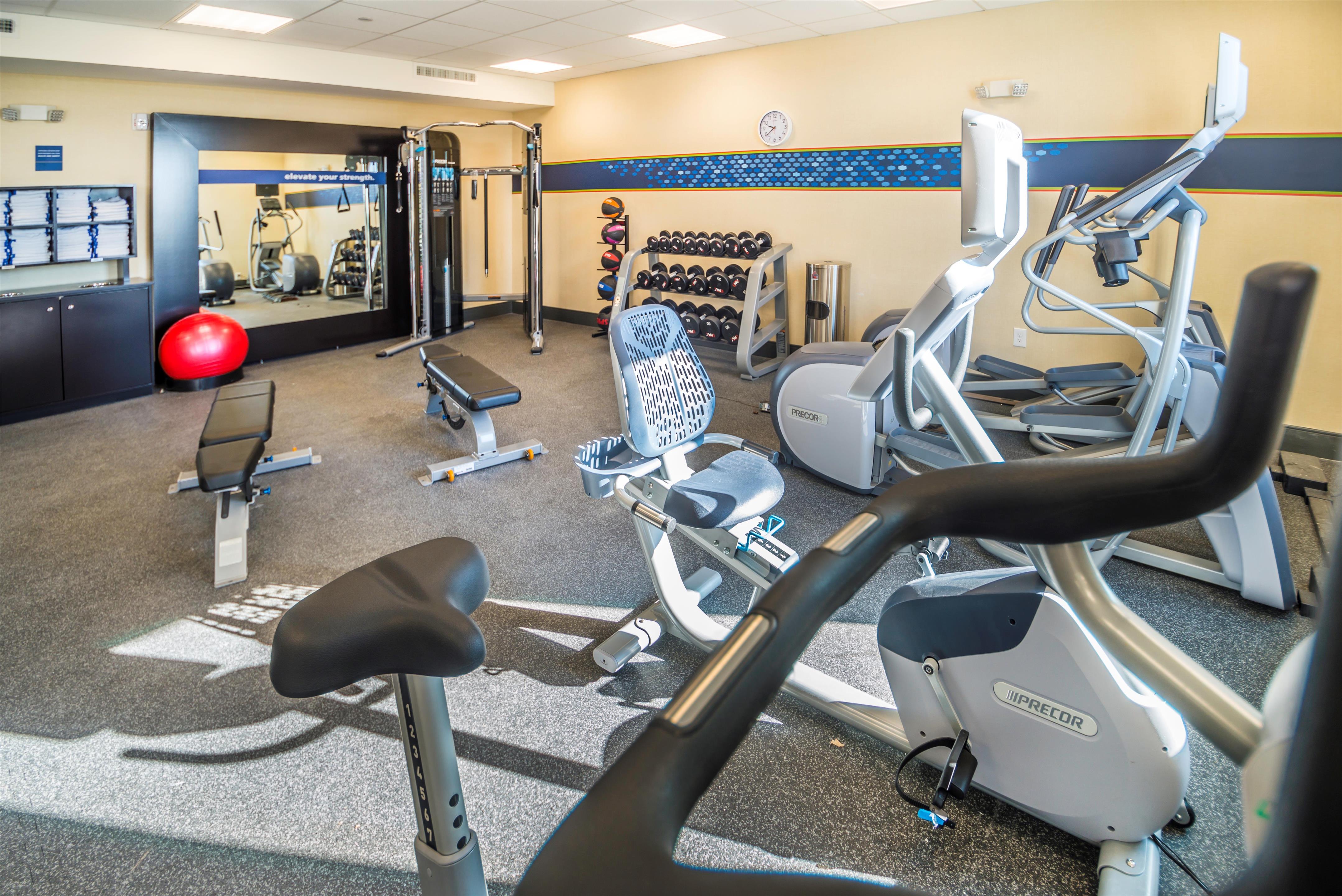 Health club fitness center gym | Hampton Inn & Suites La Porte