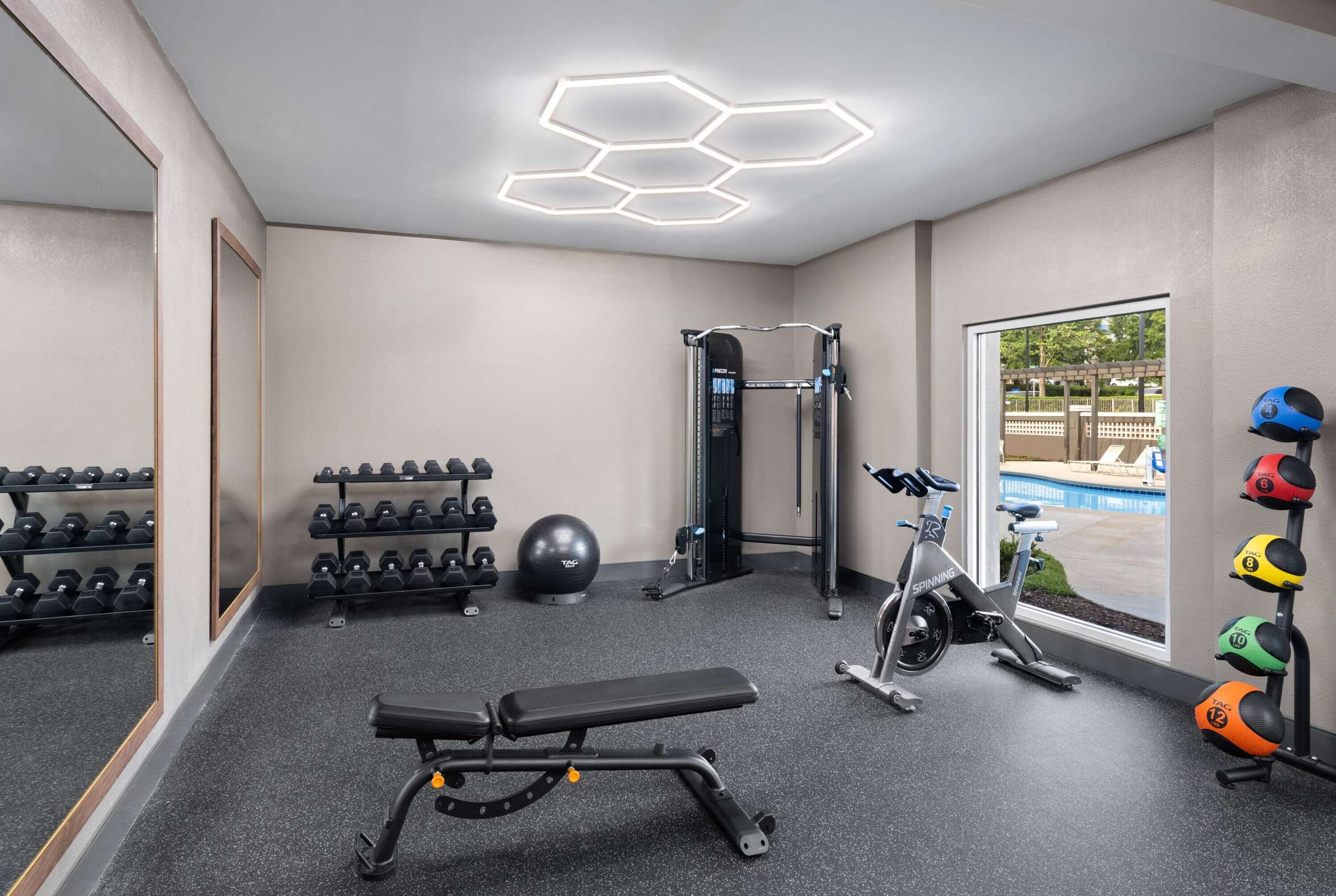Health club fitness center gym | La Quinta Inn & Suites by Wyndham Greensboro NC