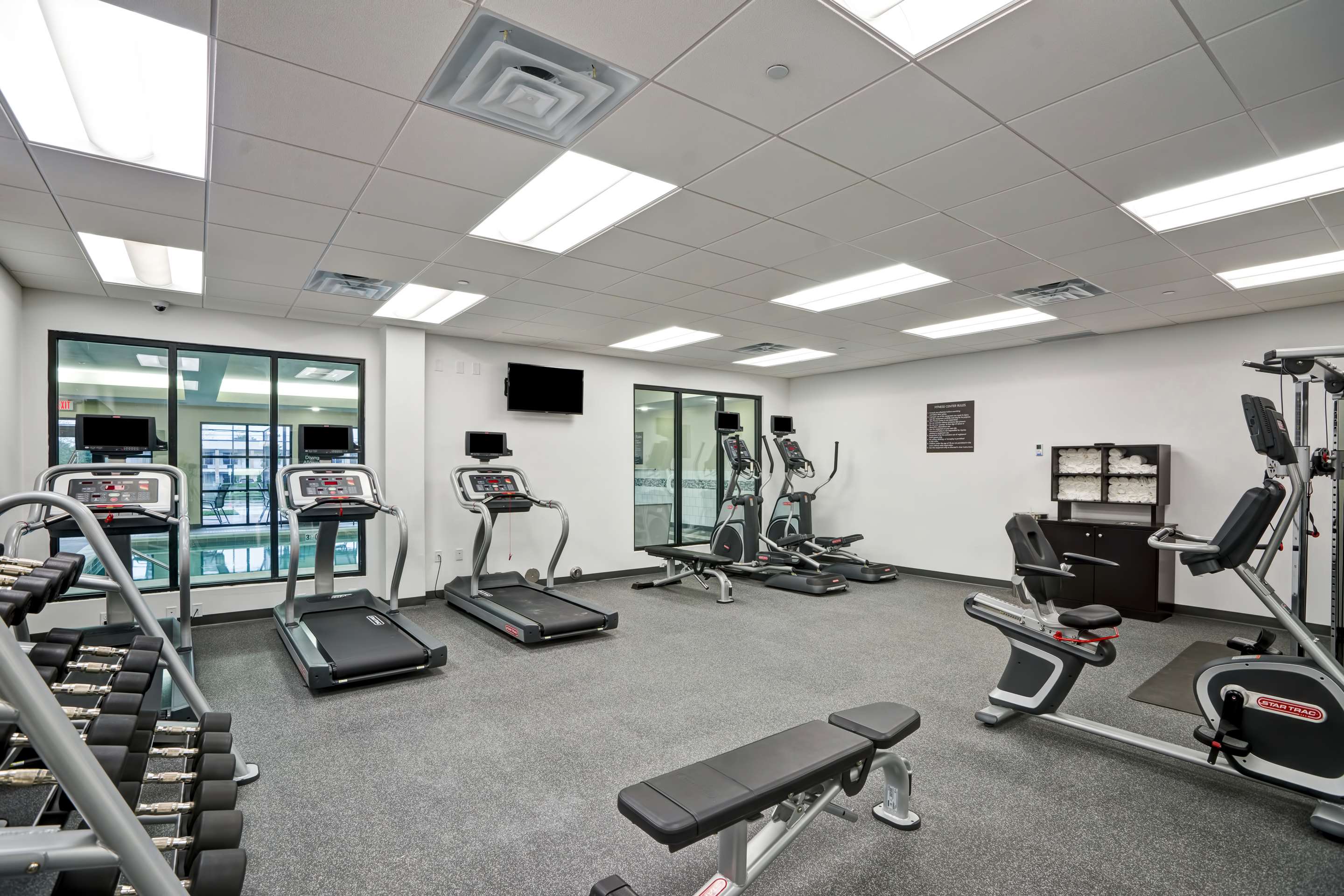Health club fitness center gym | Homewood Suites By Hilton Christiansburg