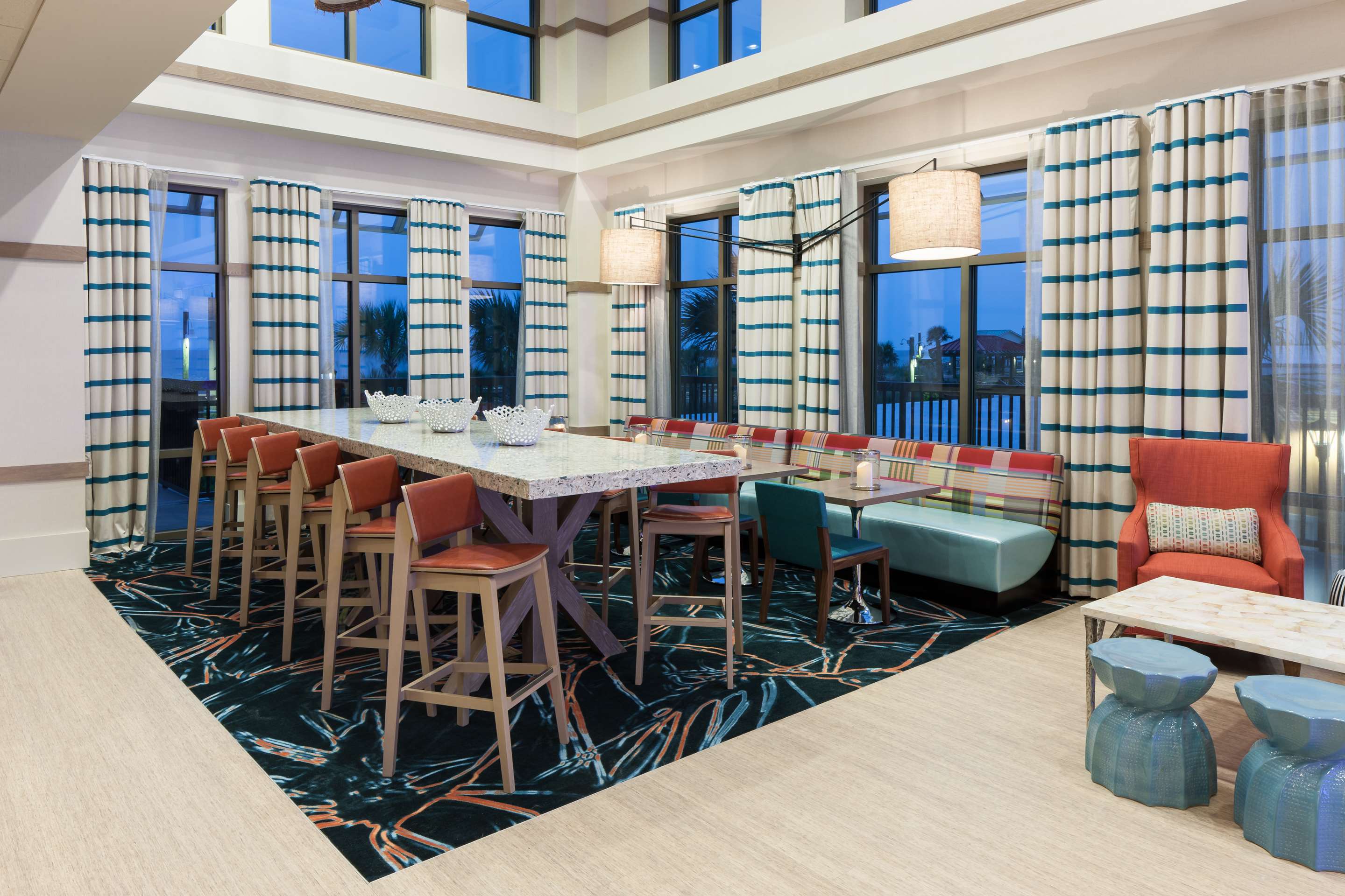 Breakfast Area | Hampton Inn & Suites Carolina Beach Oceanfront