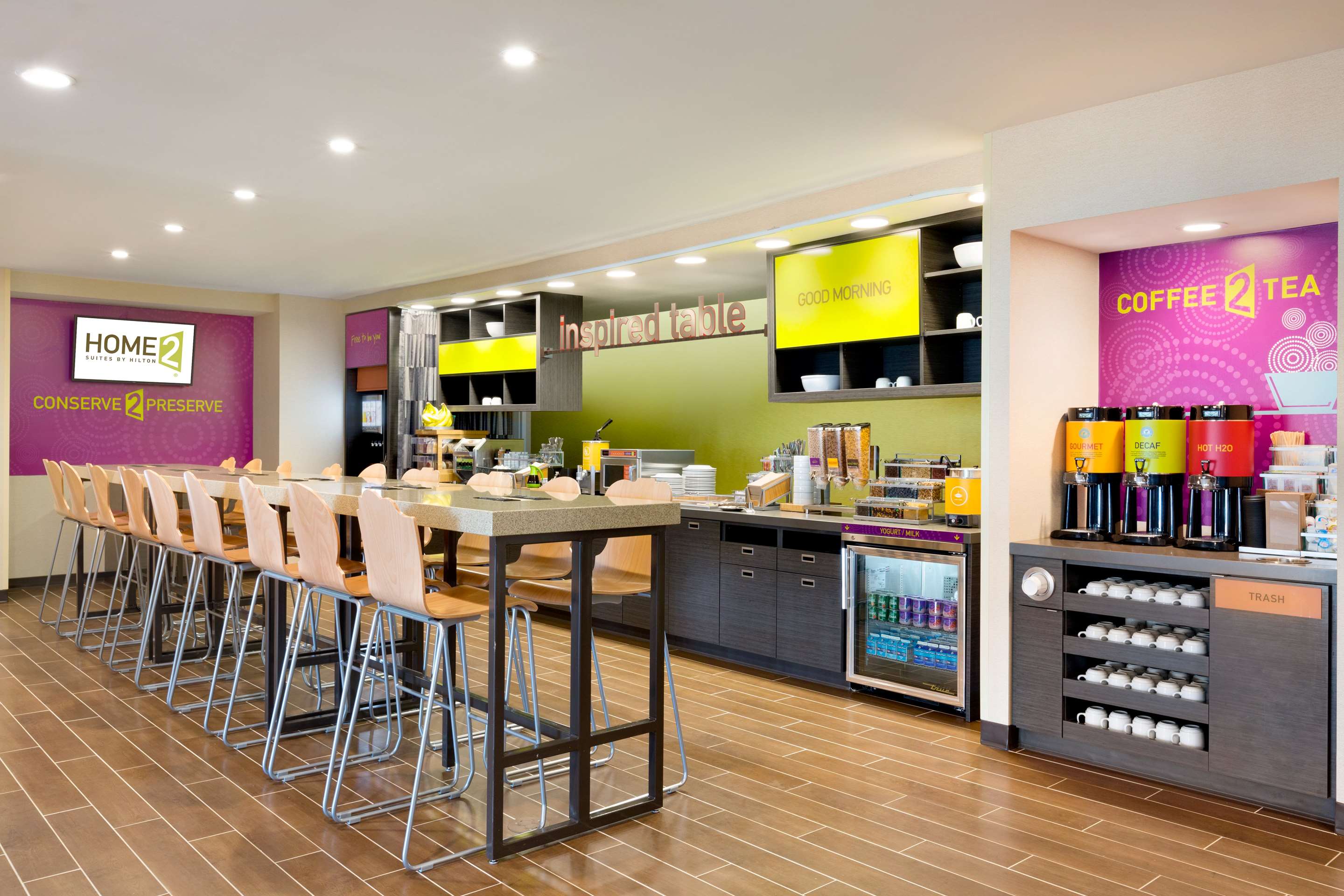 Breakfast Area | Home2 Suites by Hilton Cincinnati Liberty Township