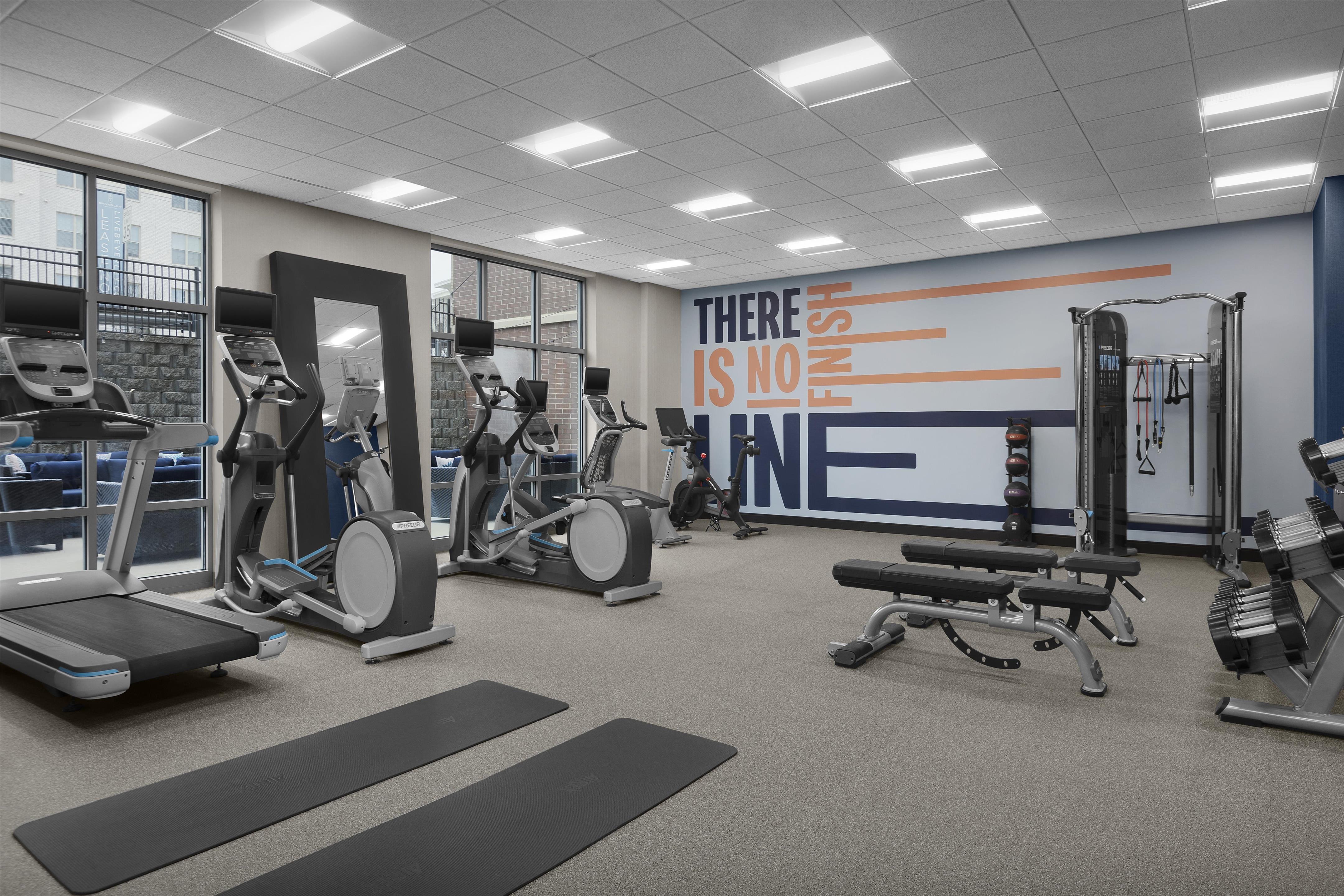 Health club fitness center gym | Hampton Inn & Suites Charlotte/Ballantyne
