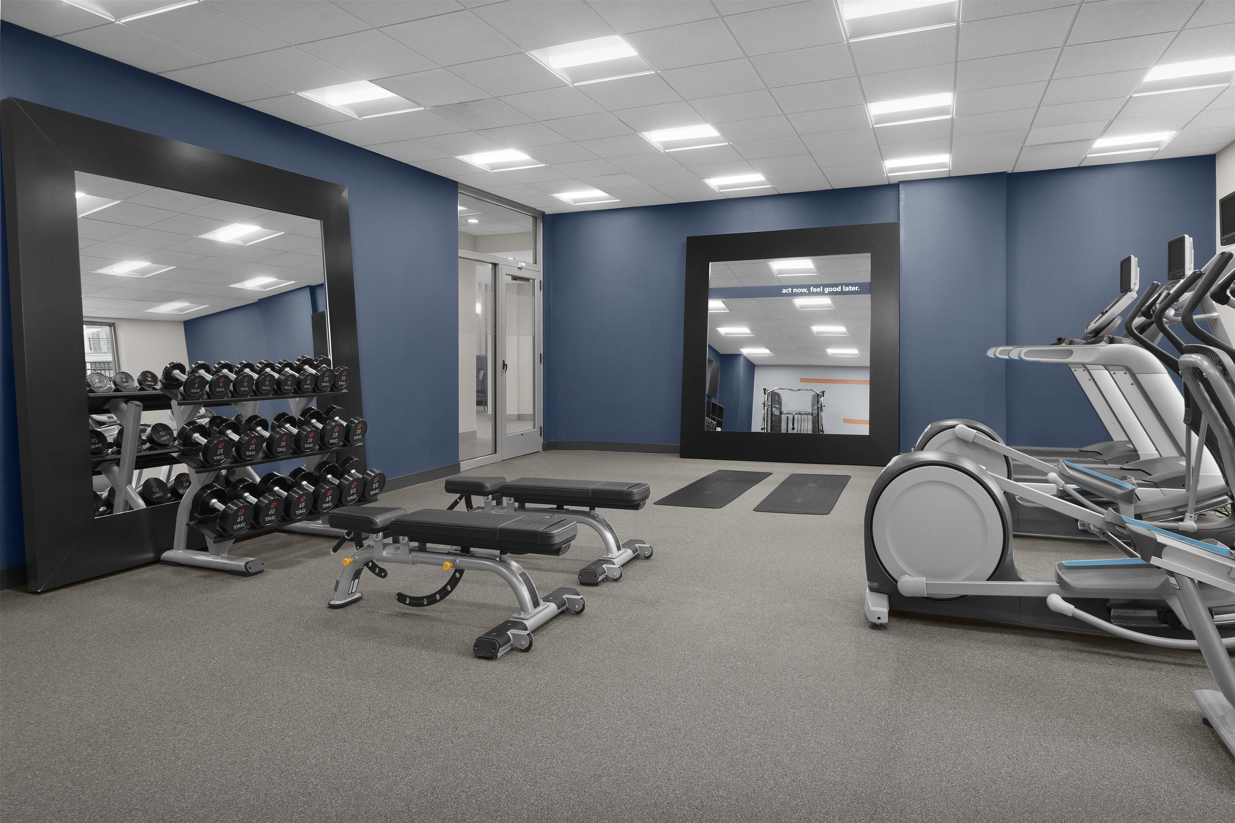 Health club fitness center gym | Hampton Inn & Suites Charlotte/Ballantyne