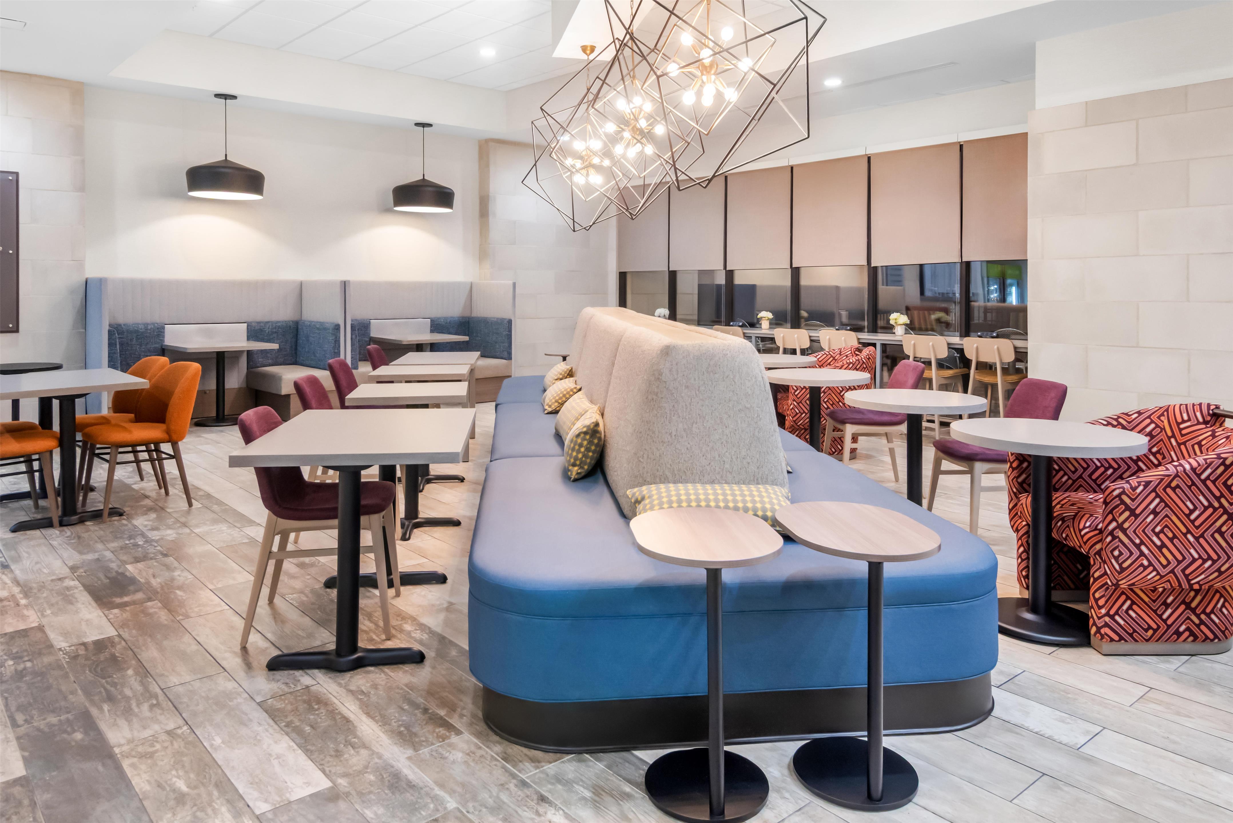 Breakfast Area | Home2 Suites by Hilton Dallas Grand Prairie