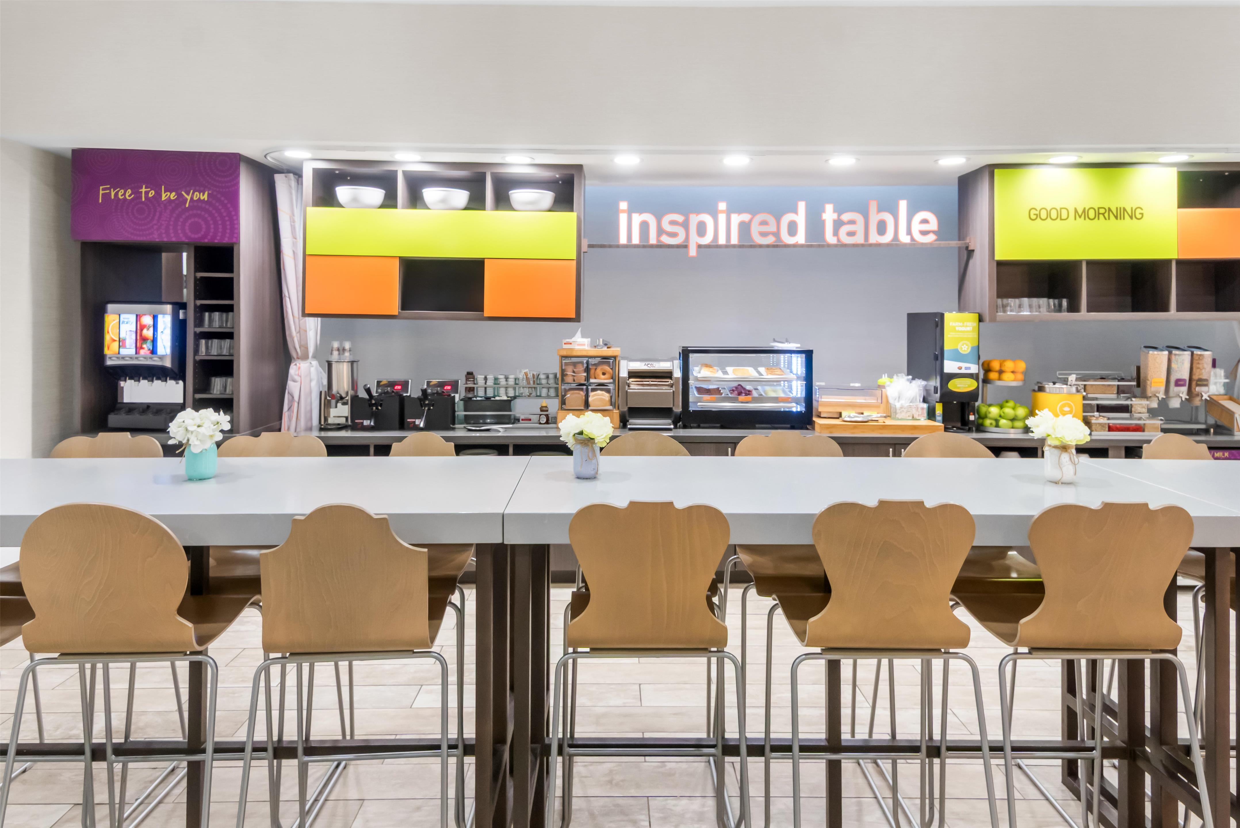 Breakfast Area | Home2 Suites by Hilton Dallas Grand Prairie